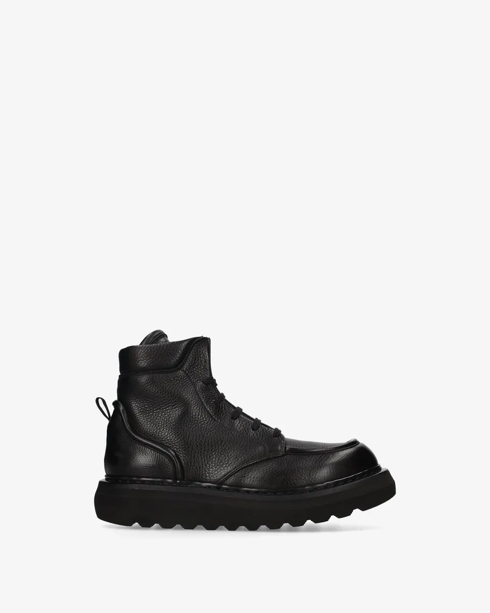 premiata-stivaletti-stringati-herren-boots-vitello-schwarz-goodyear image 1