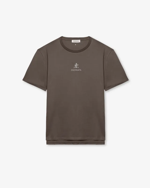 premiata-t-shirt-jersey-baumwolle-mud-herren-ton-in-ton image 1
