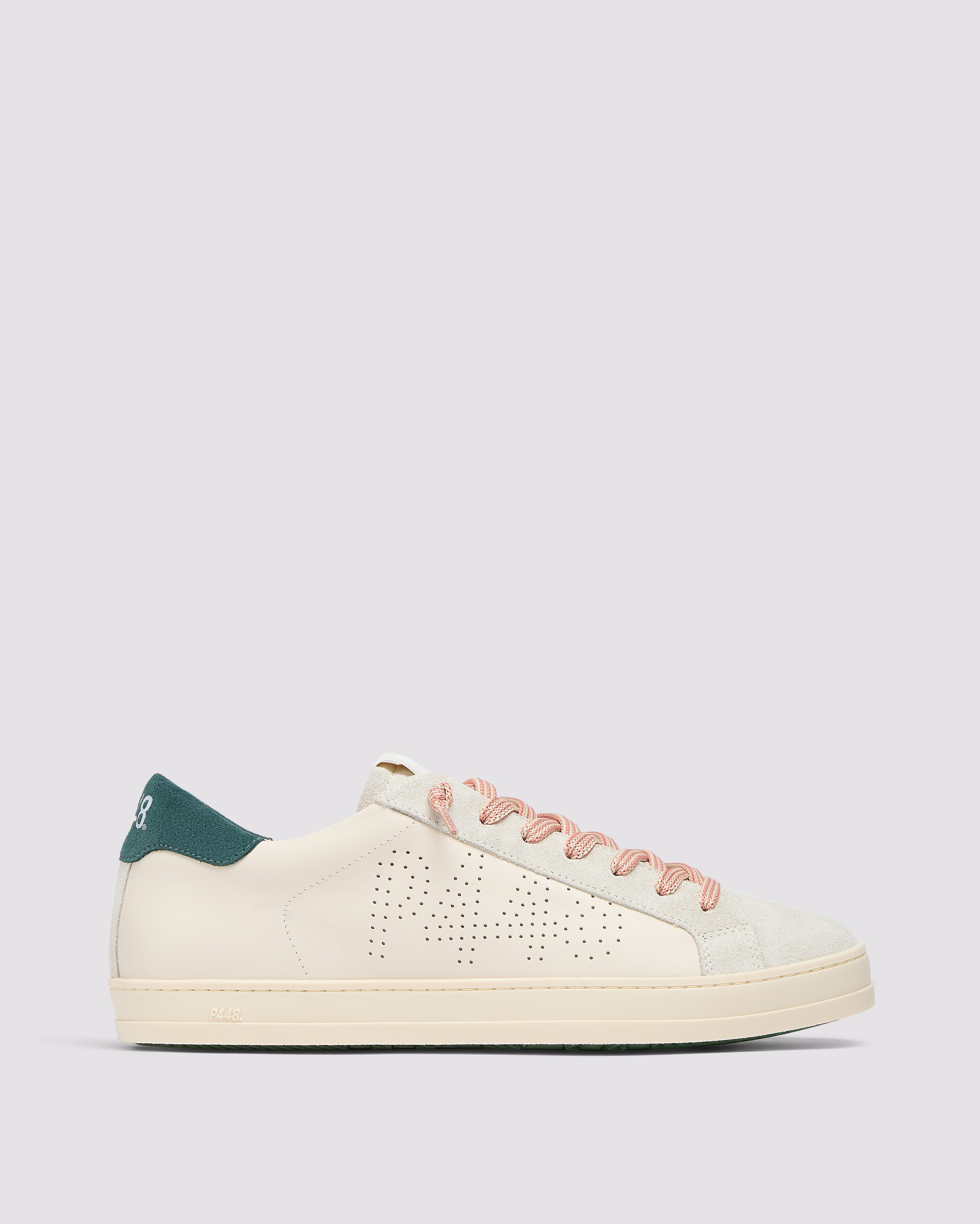 p448-john-cream-low-top-sneaker-green image 1