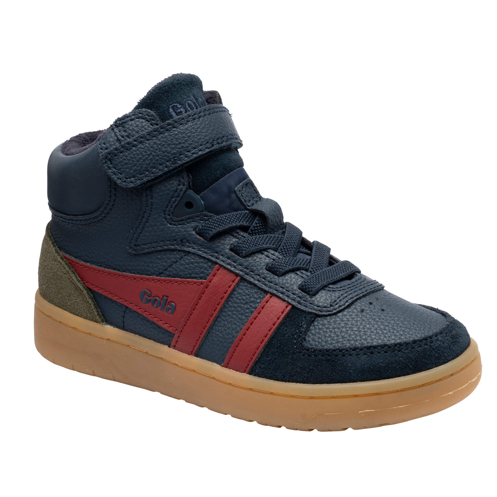 gola-talon-high-top-turnschuhe-f-r-kinder-marine-rot image 2