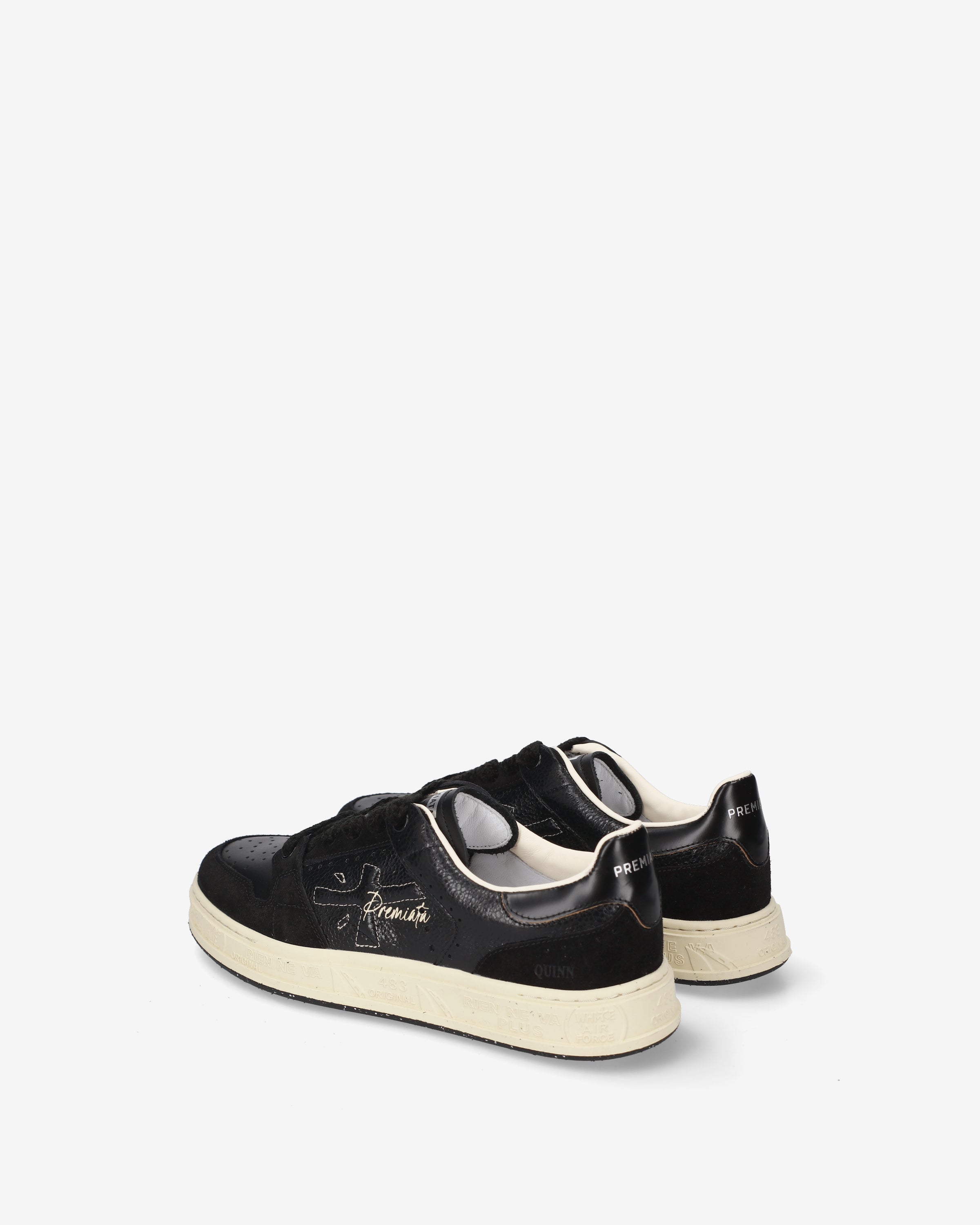 premiata-quinnd-8653-damen-sneaker-schwarz-leder-suede image 5