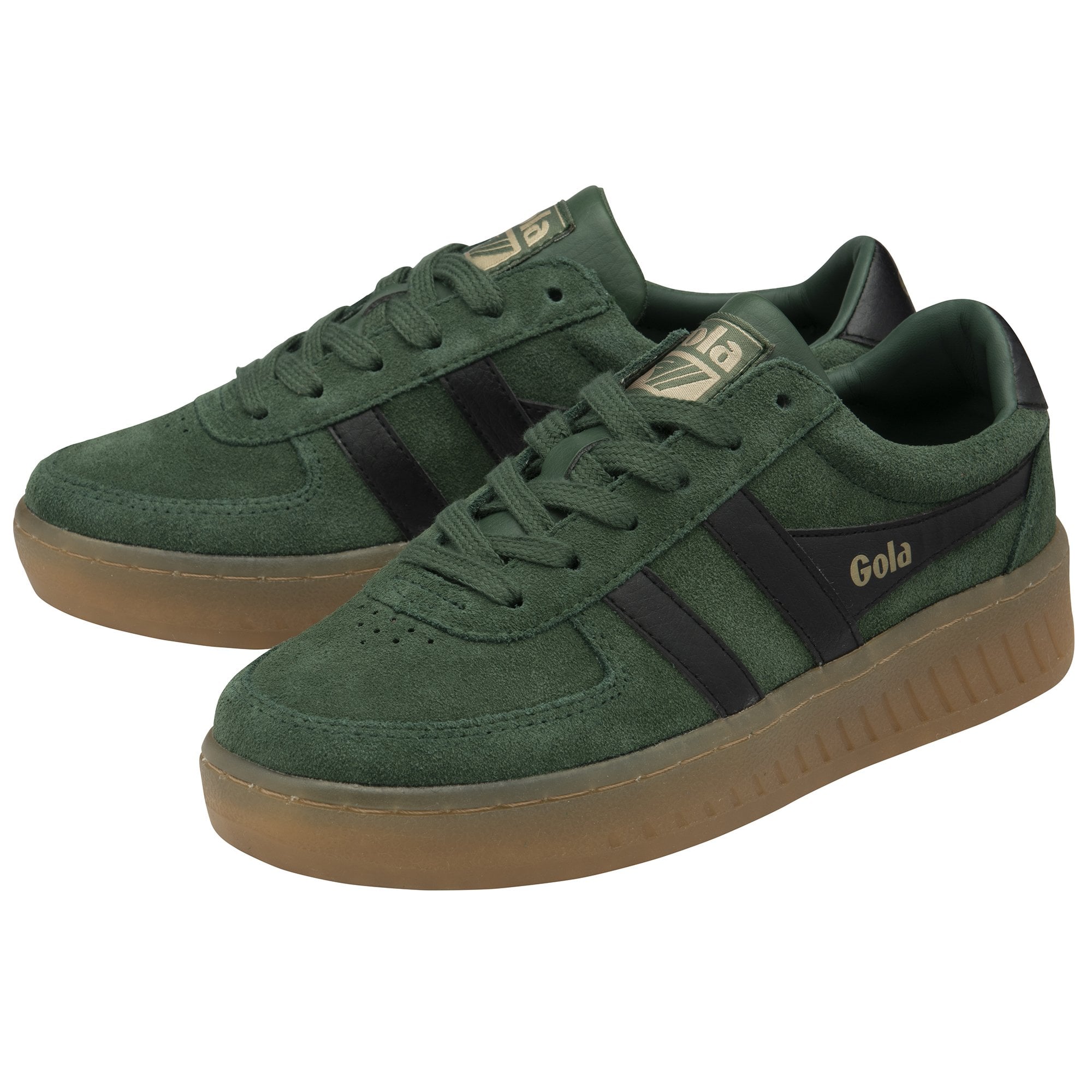 gola-grandslam-wildleder-sneaker-damen-evergreen-schwarz image 3
