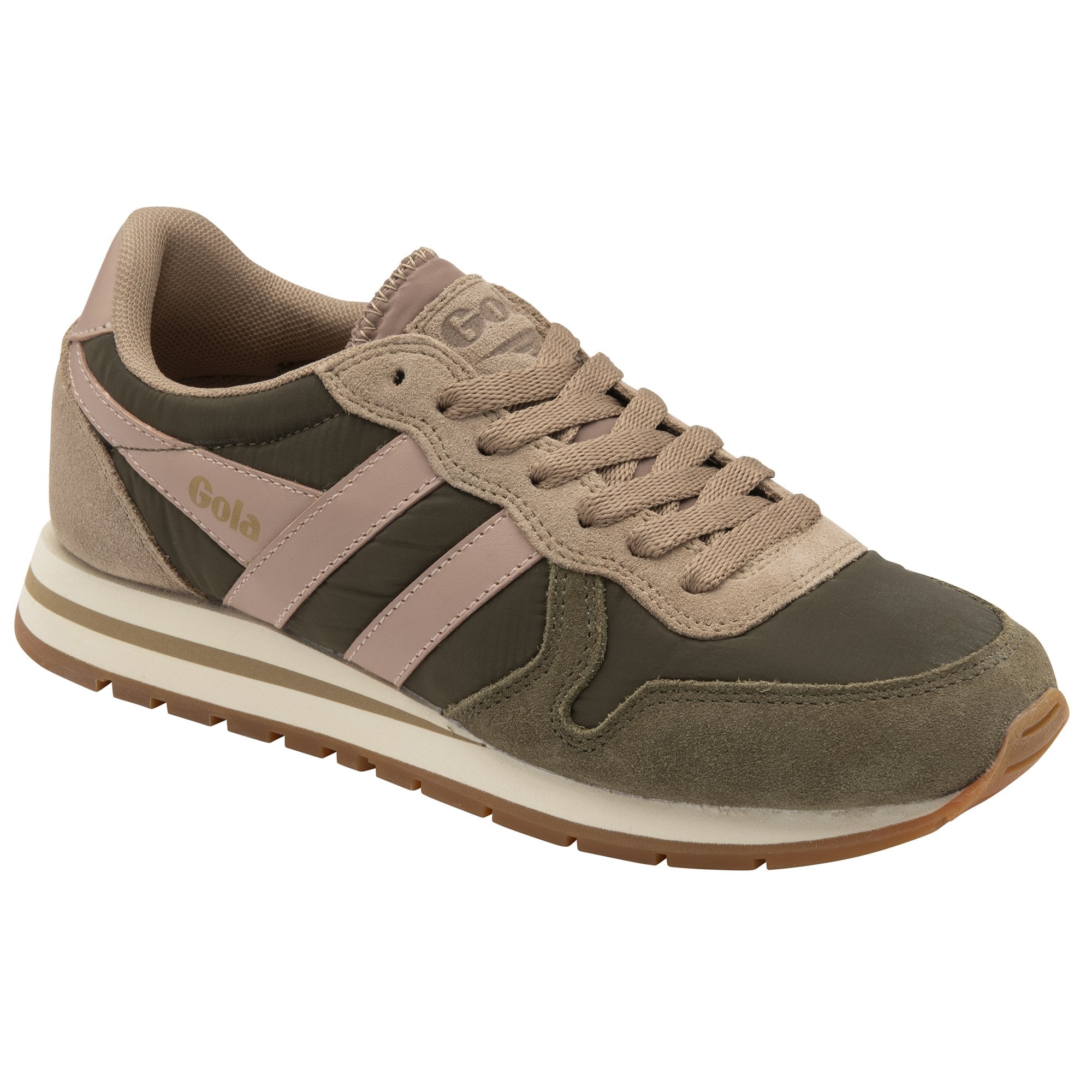 gola-daytona-chute-sneaker-f-r-damen-khaki-cappuccino-koralle image 2