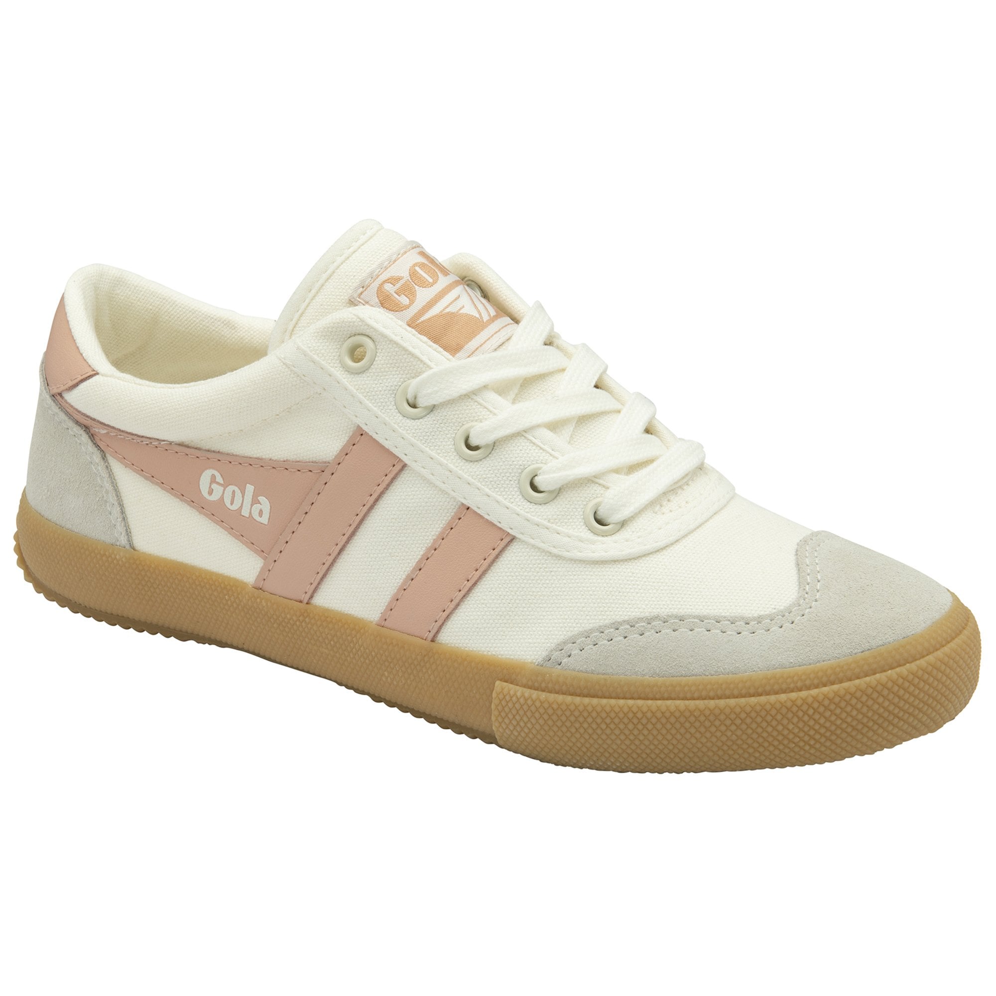gola-badminton-damen-sneaker-cremewei-perlmuttrosa-canvas image 2