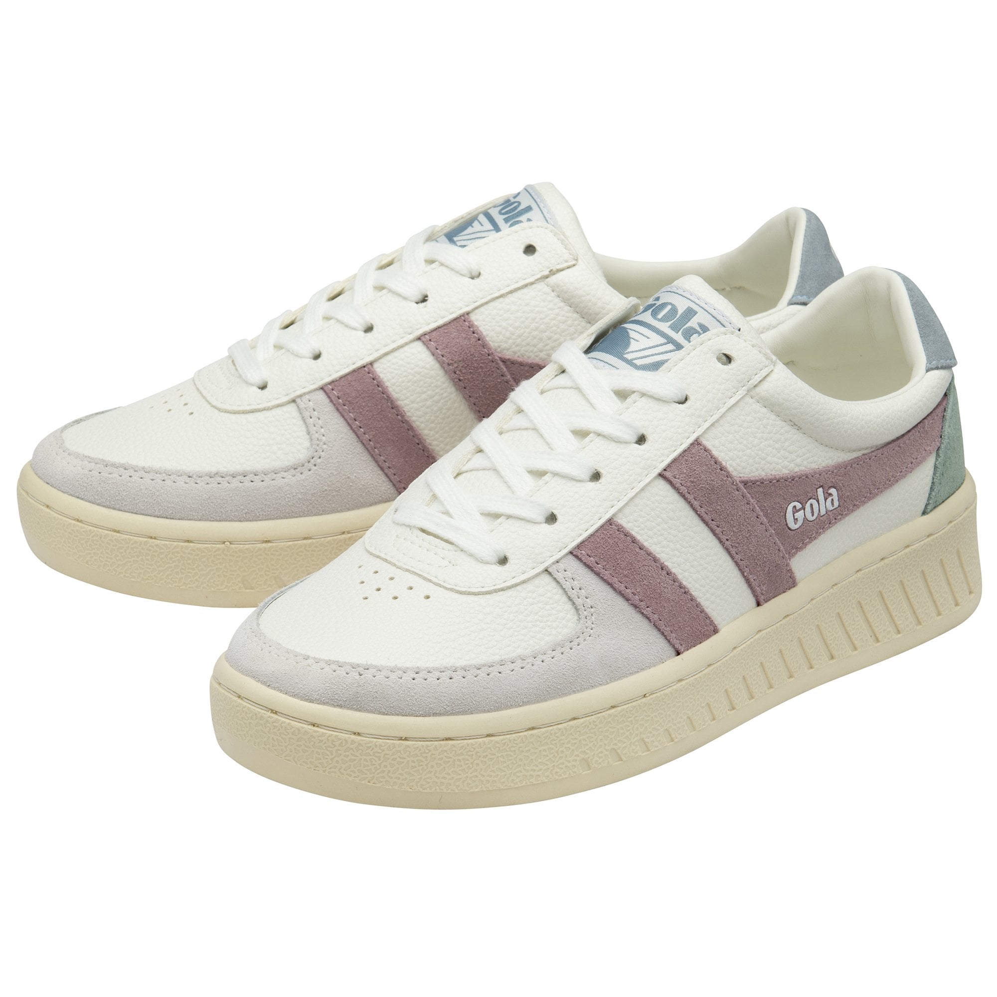 gola-grandslam-trident-sneaker-f-r-damen-wei-rosa-blau image 3