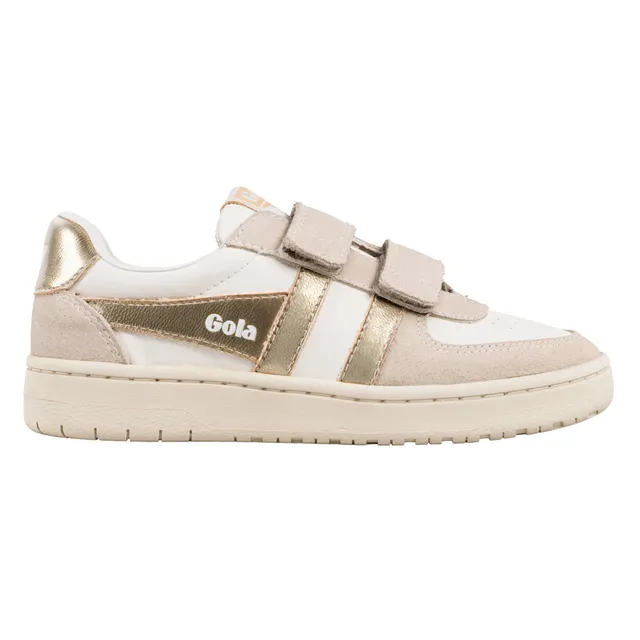 gola-hawk-mirror-strap-kinder-sneaker-creme-gold-mit-doppel-klett image 1