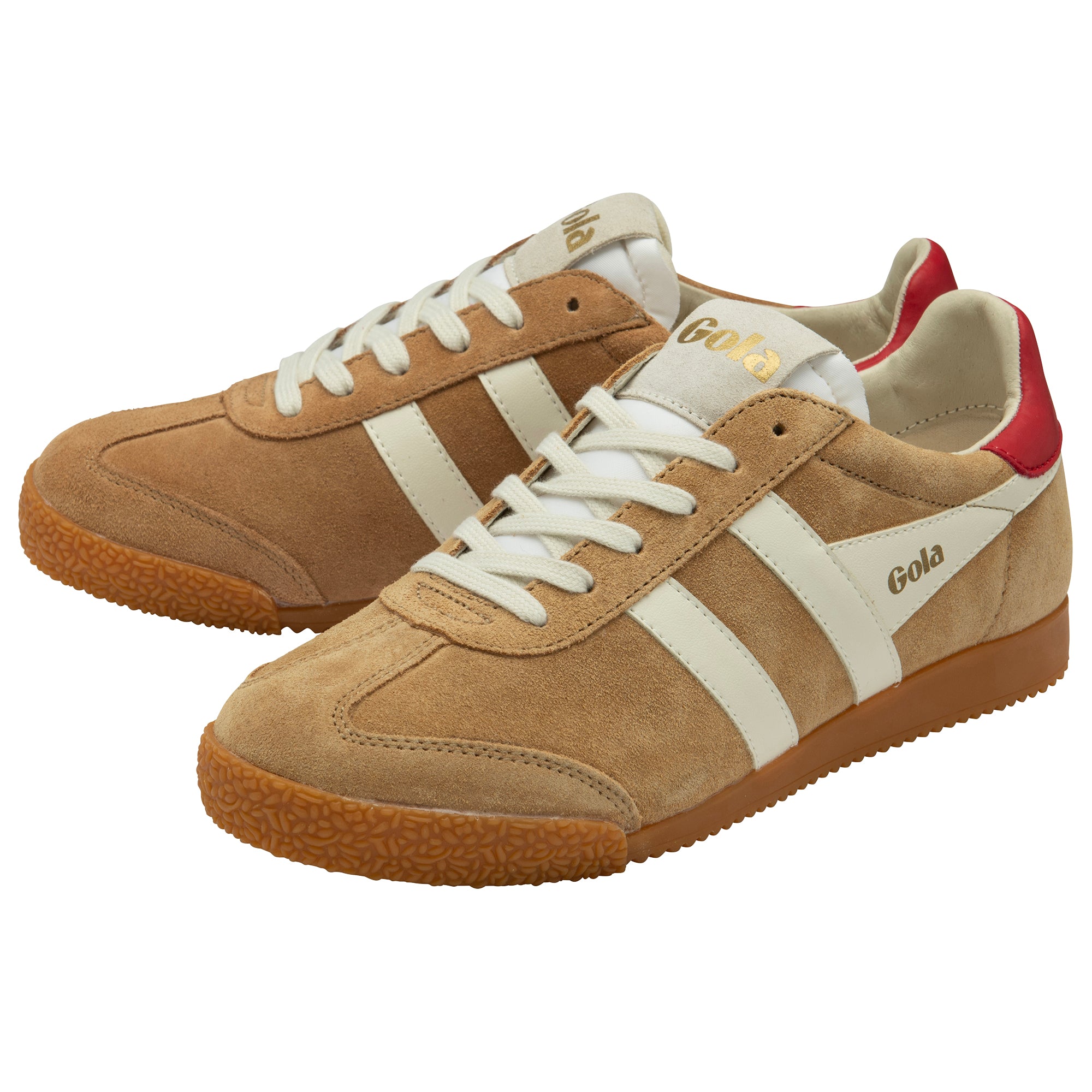 gola-elan-sneaker-f-r-damen-karamell-creme-rot image 3