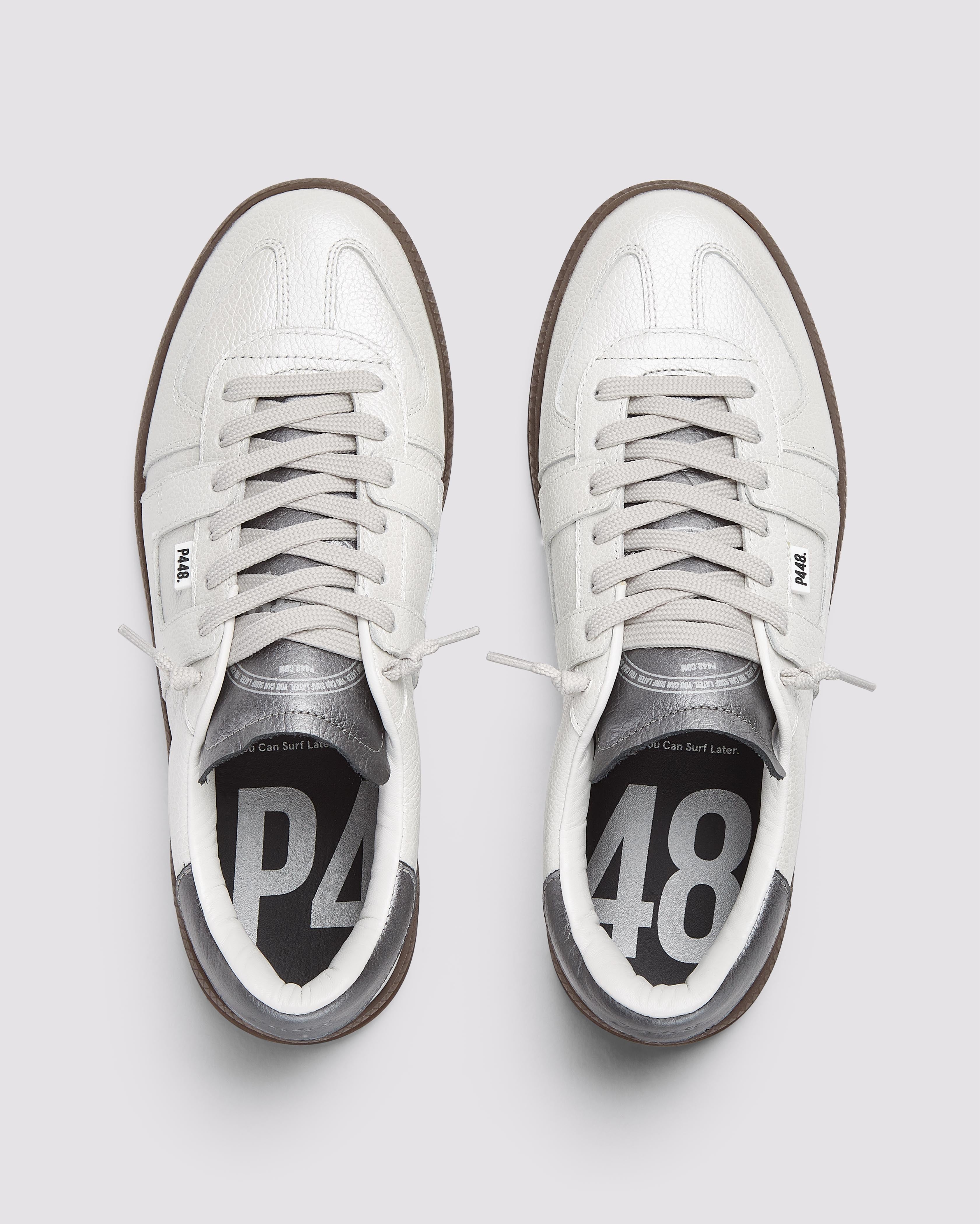 p448-monza-metallic-silver-damen-low-top-sneaker image 2