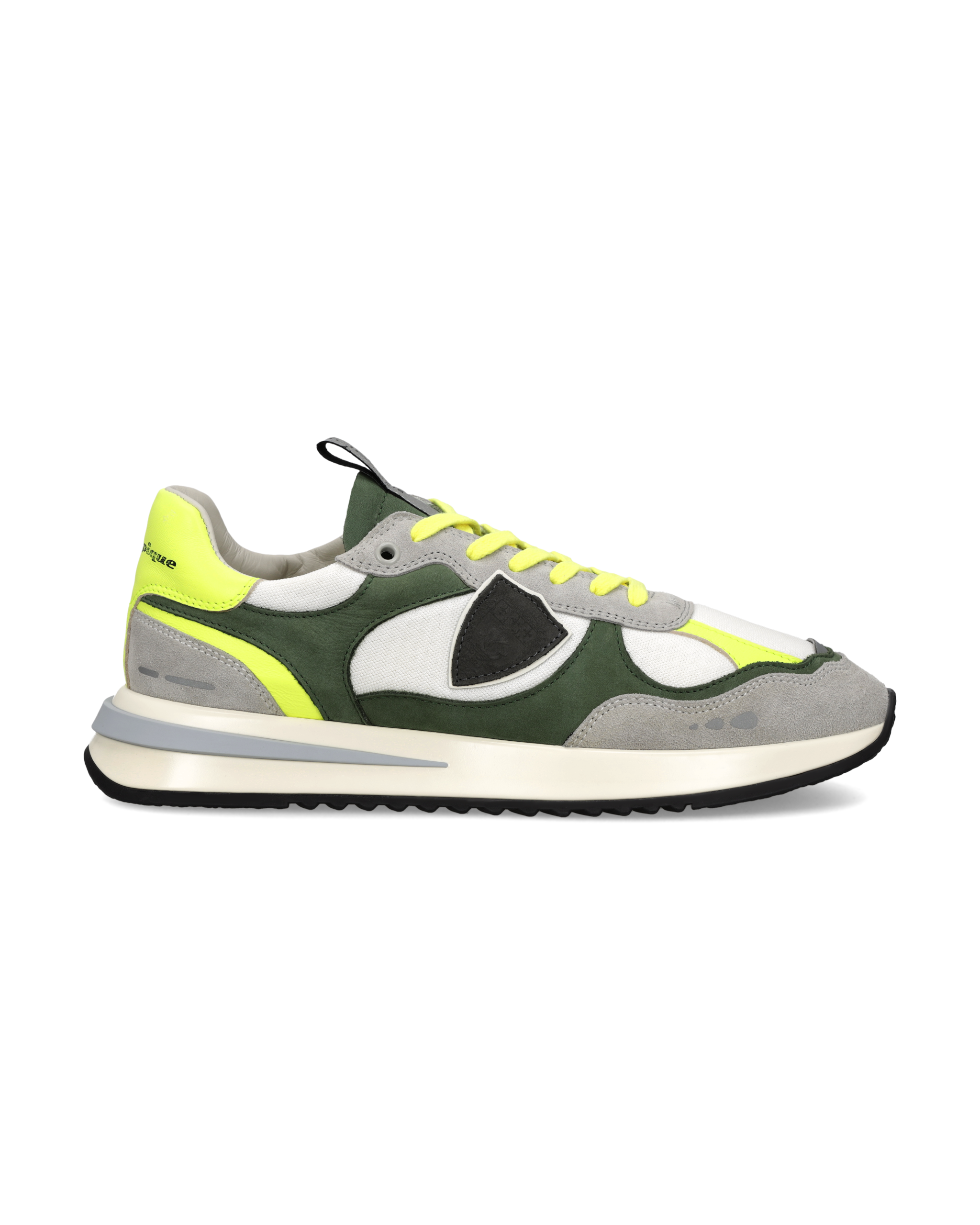 philippe-model-olympique-herren-sneaker-wei-gr-n-gelb-fluo image 1