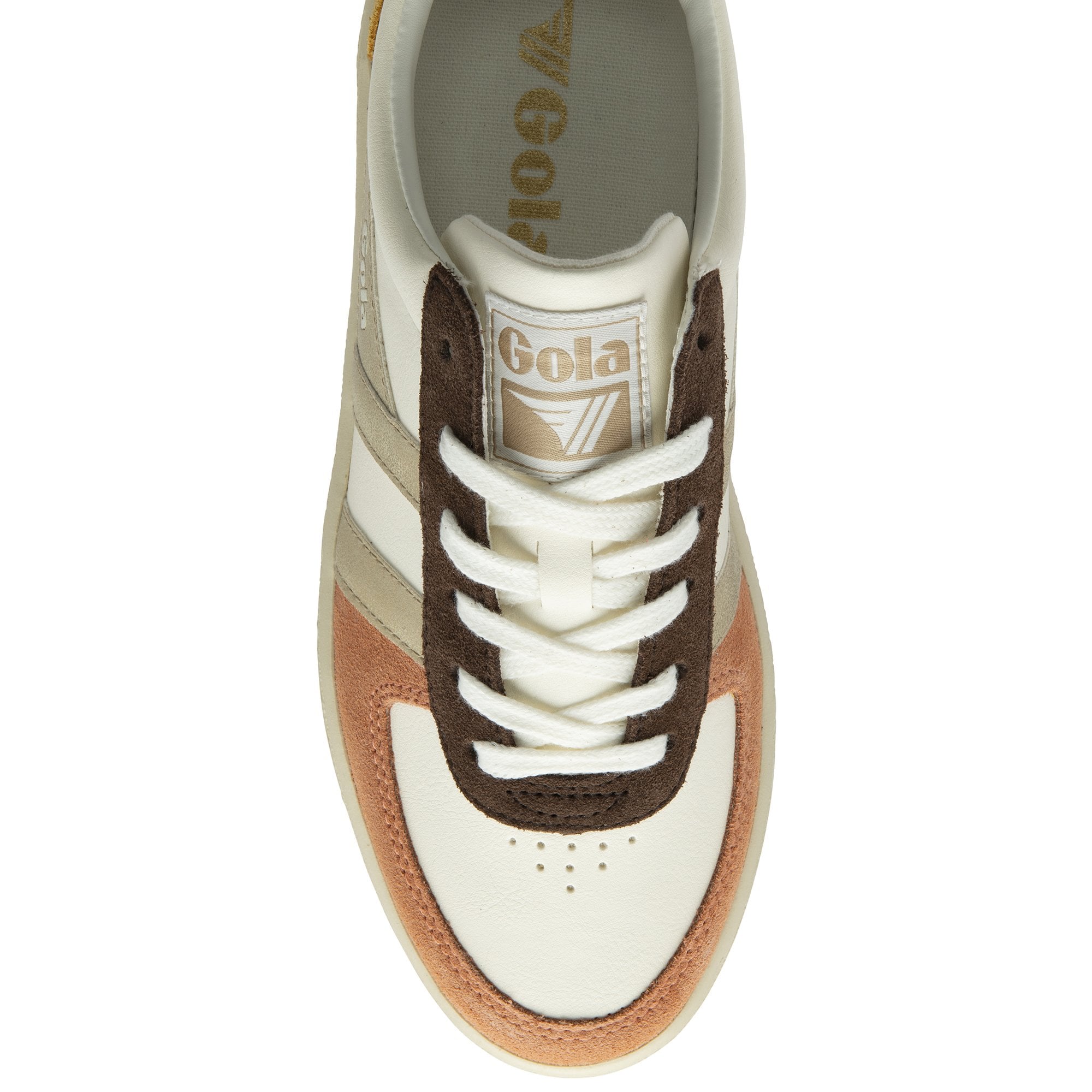 gola-grandslam-quadrant-damen-trainer-off-white-terrakotta-gold image 5