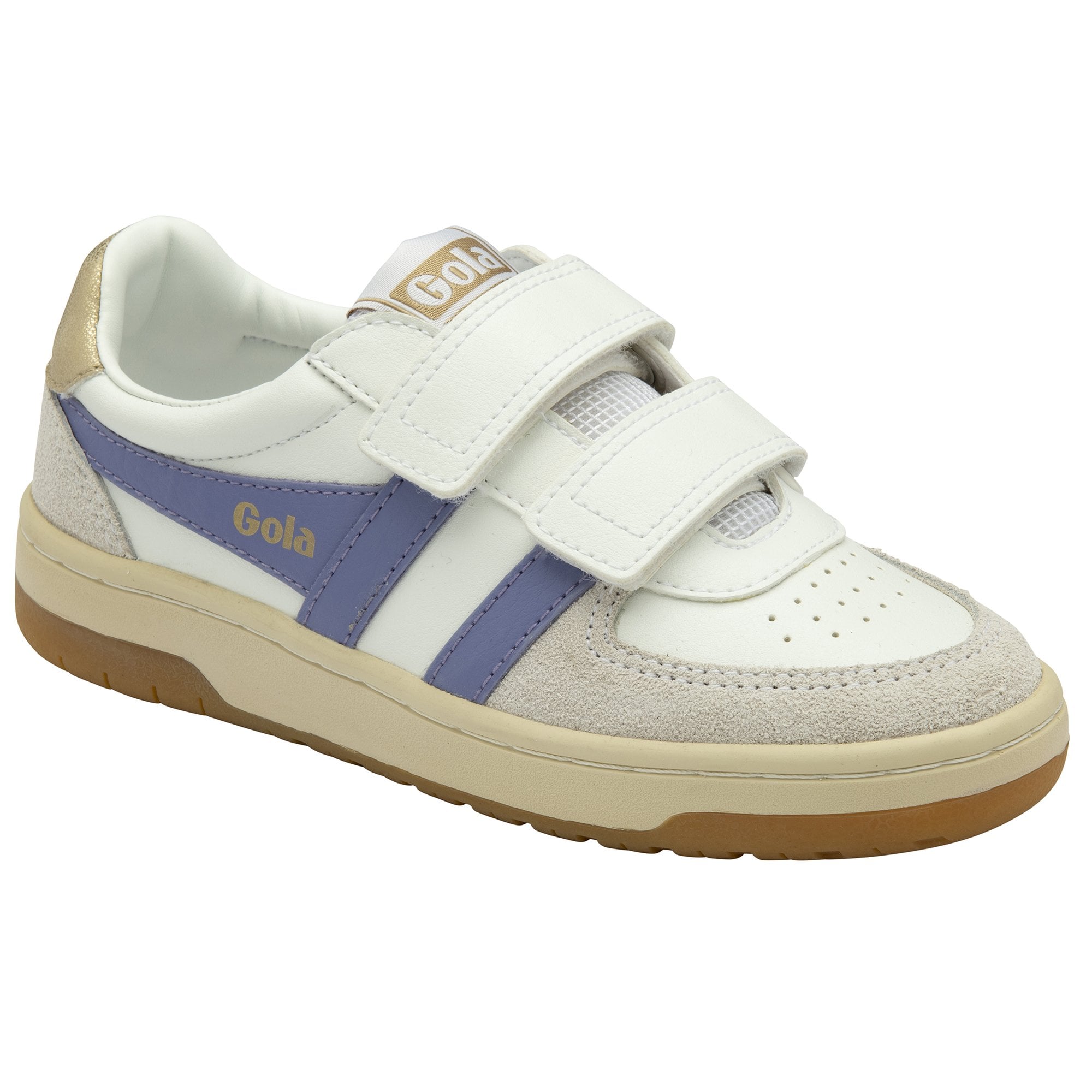 gola-hawk-strap-sneaker-f-r-kinder-court-sneaker-wei-lavendel-gold-mit-klett image 2