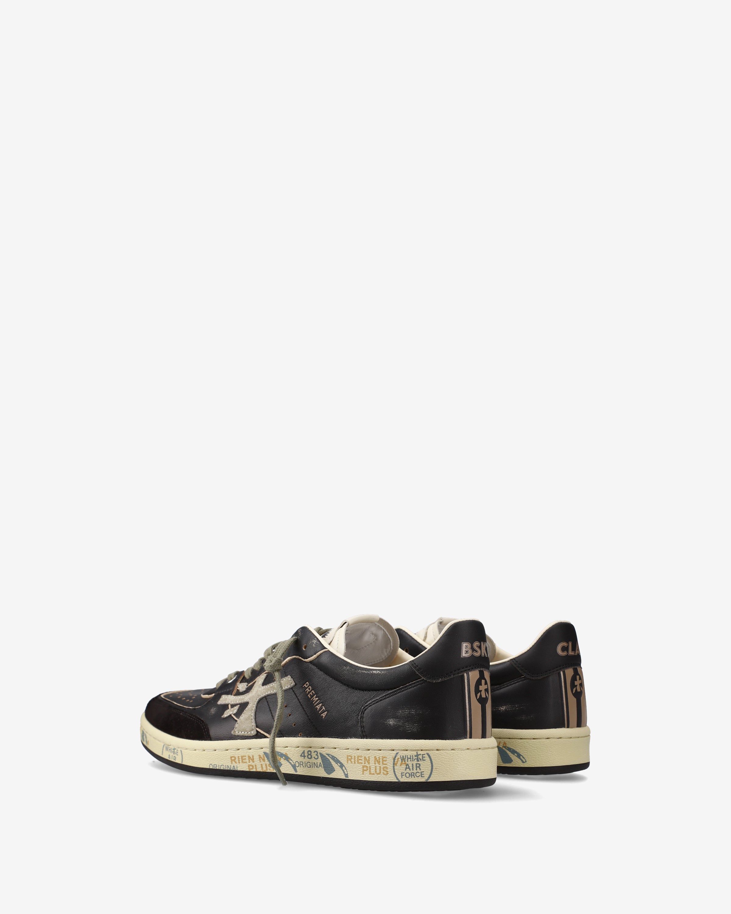 premiata-bskt-clay-6909-herren-sneaker-leder-suede-black image 5