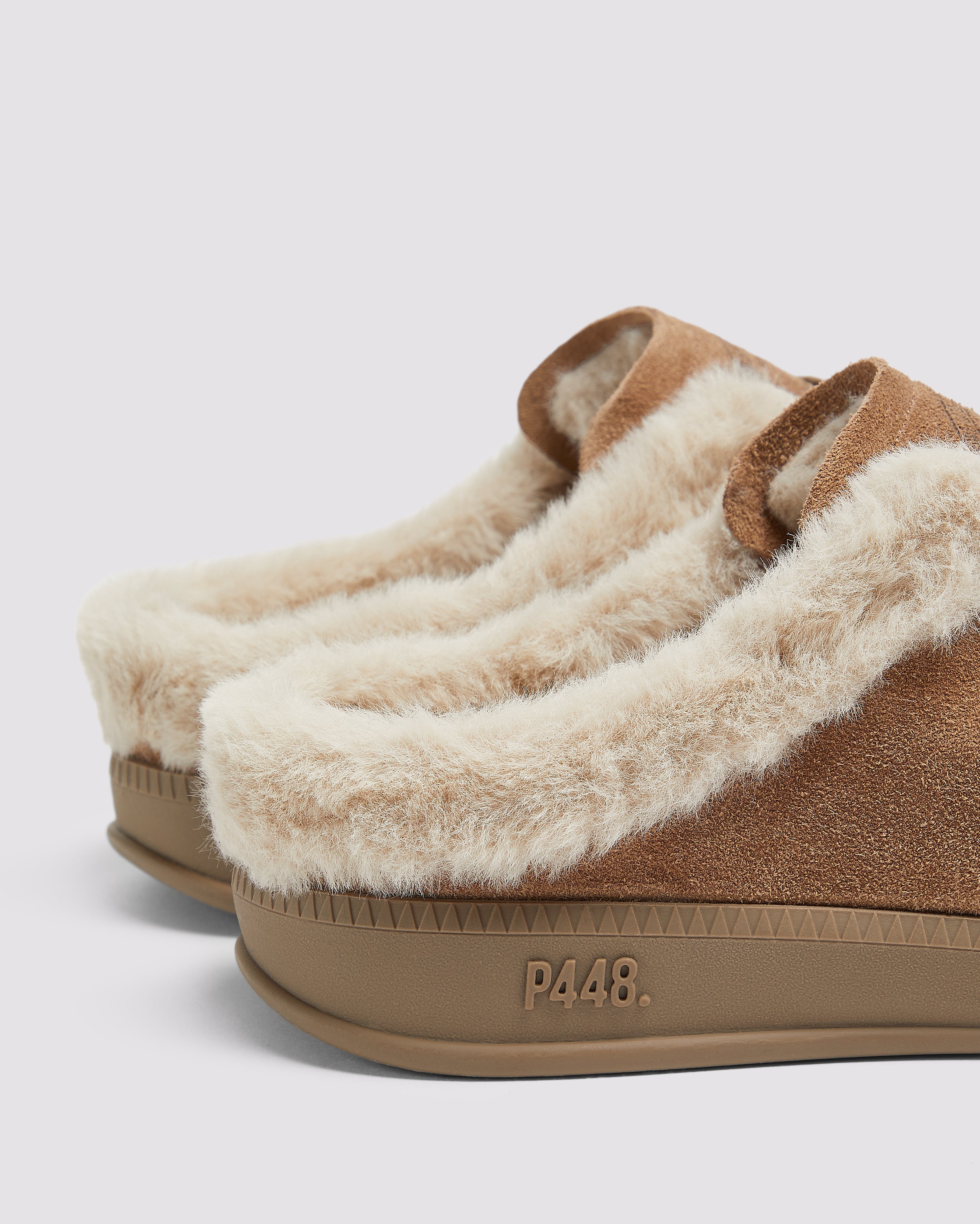 p448-monaco-saddle-damen-slipper-mit-fell image 5