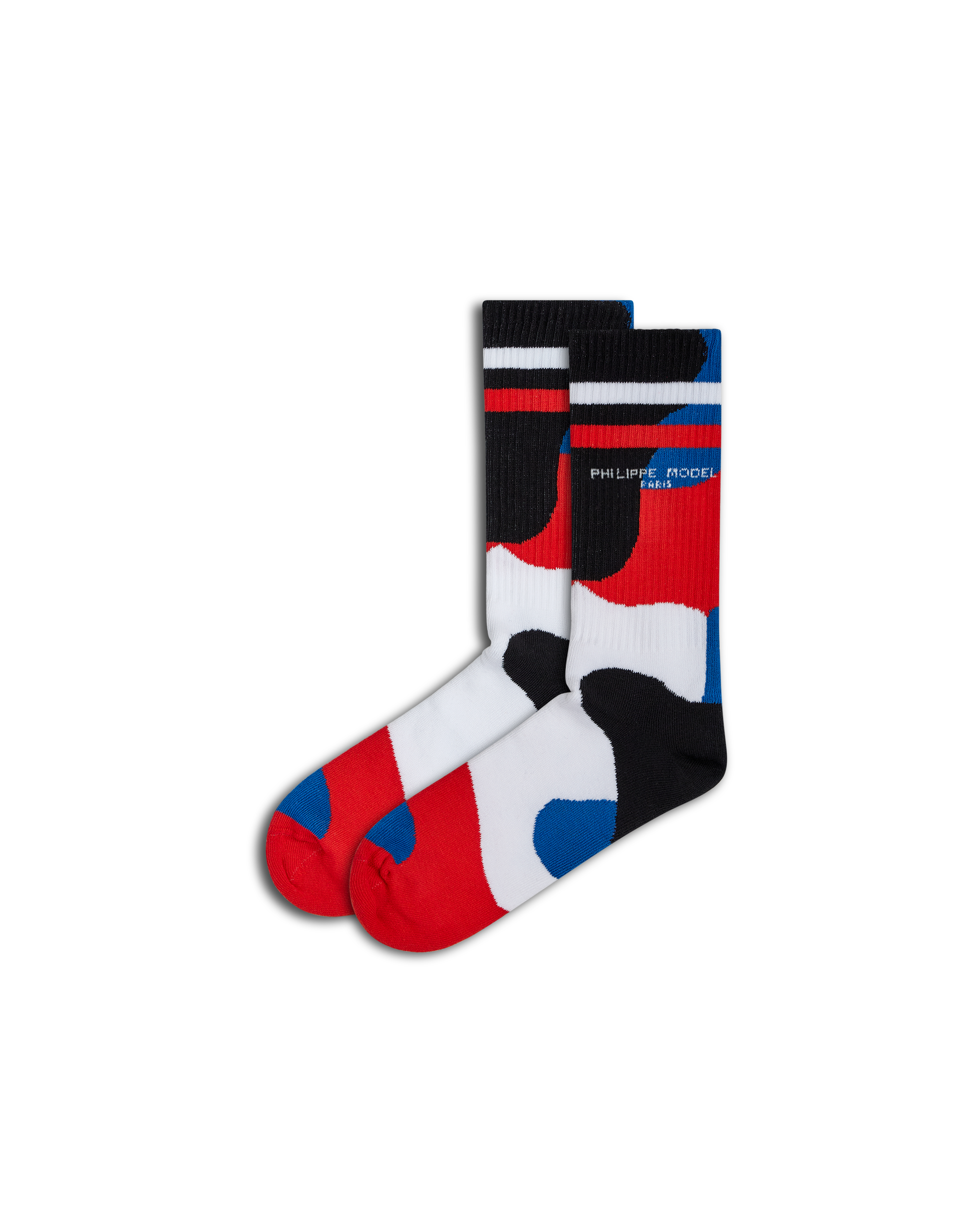 philippe-model-unisex-socken-baumwolle-rot-blau image 1