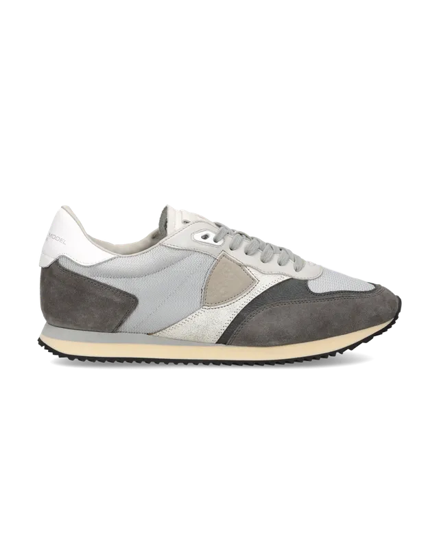 philippe-model-blville-sneaker-herren-grau-anthrazit-wei image 1