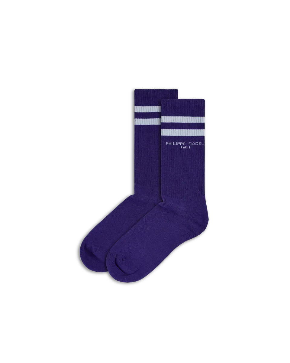 philippe-model-unisex-socken-baumwolle-violett-wei image 1