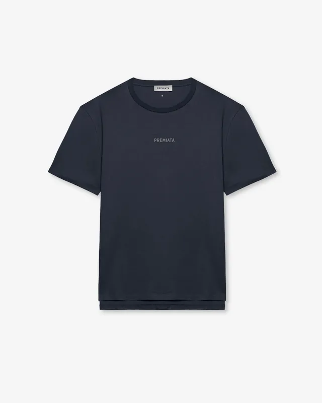 premiata-t-shirt-logo-essential-dark-blue-aus-baumwolle image 1