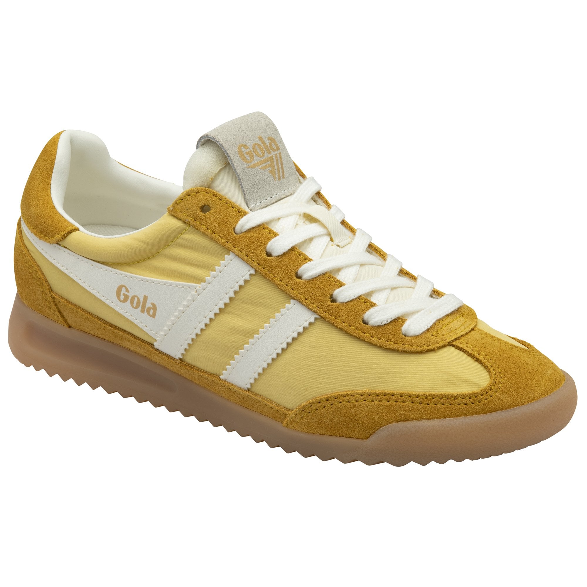 gola-firefly-sneaker-f-r-damen-gelb-off-white-nylon-wildleder image 2