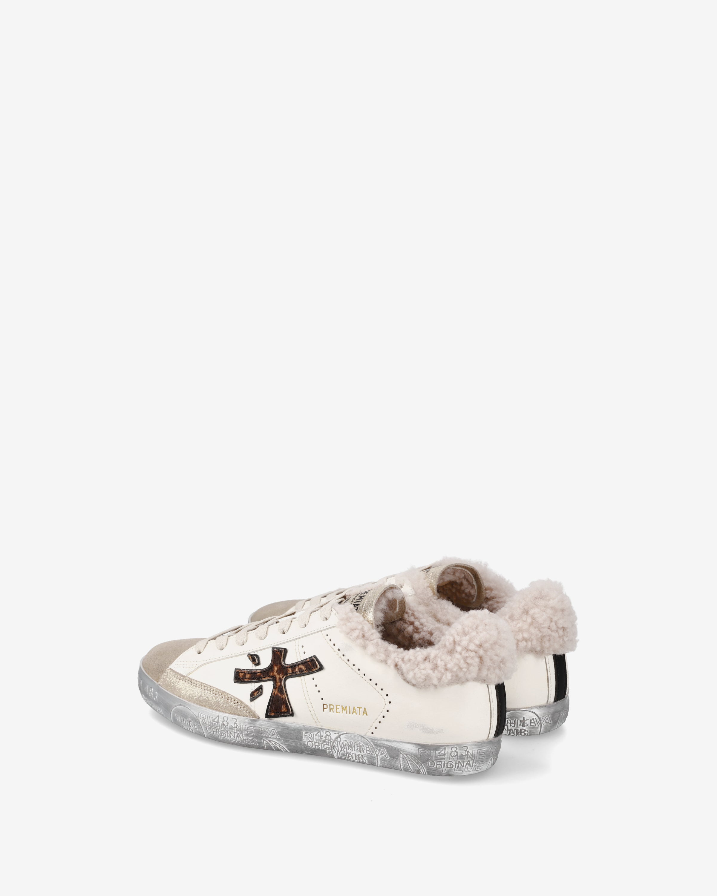 premiata-stevend-7606m-sneaker-creme-gold-animalier image 5