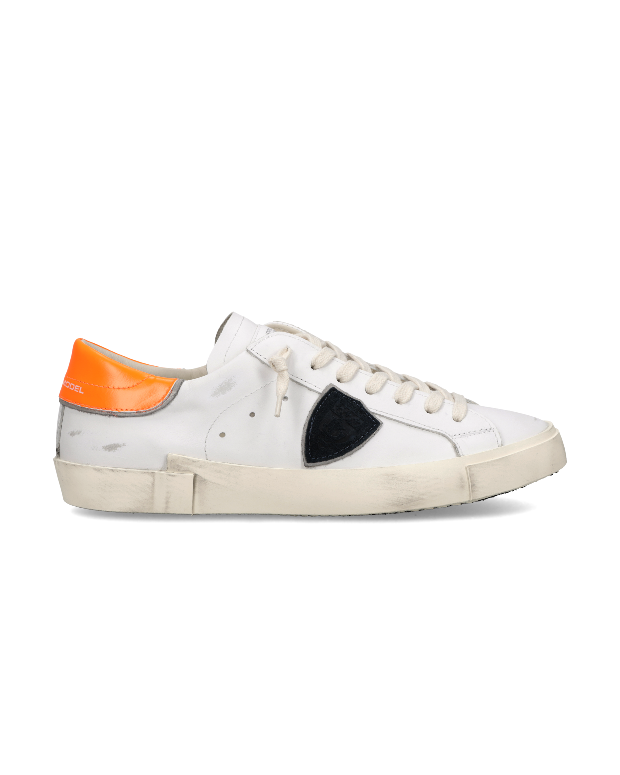 philippe-model-prsx-herrensneaker-blanc-orange image 1