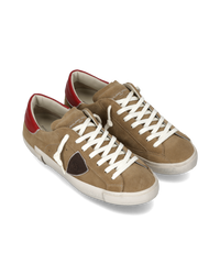 philippe-model-prsx-herren-sneaker-beige-rot image 5