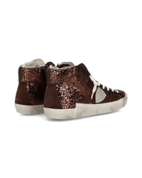 philippe-model-prsx-high-damen-sneaker-braun-platin-glitzer image 2