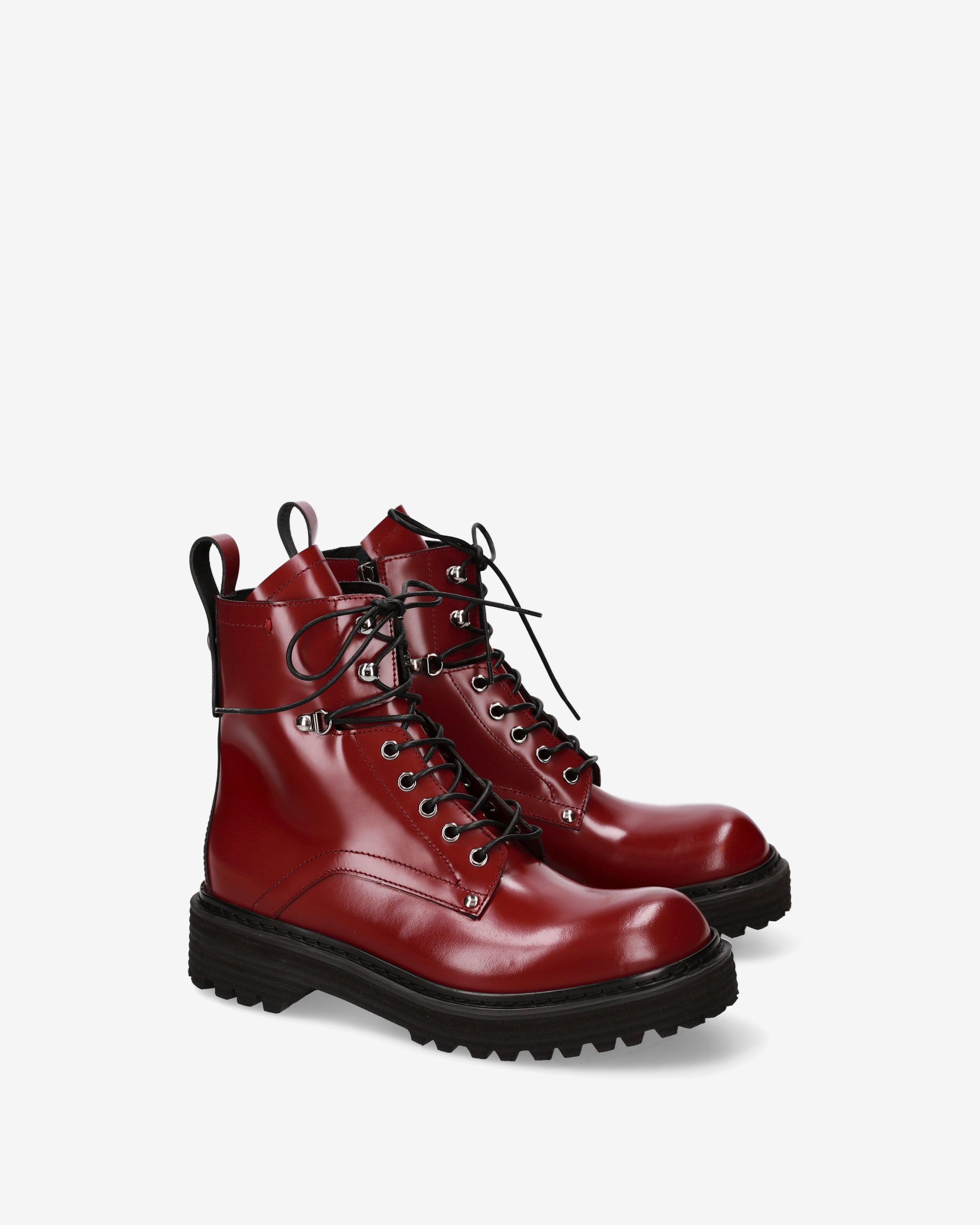 premiata-anfibio-platform-boot-rot-leder-damen image 2