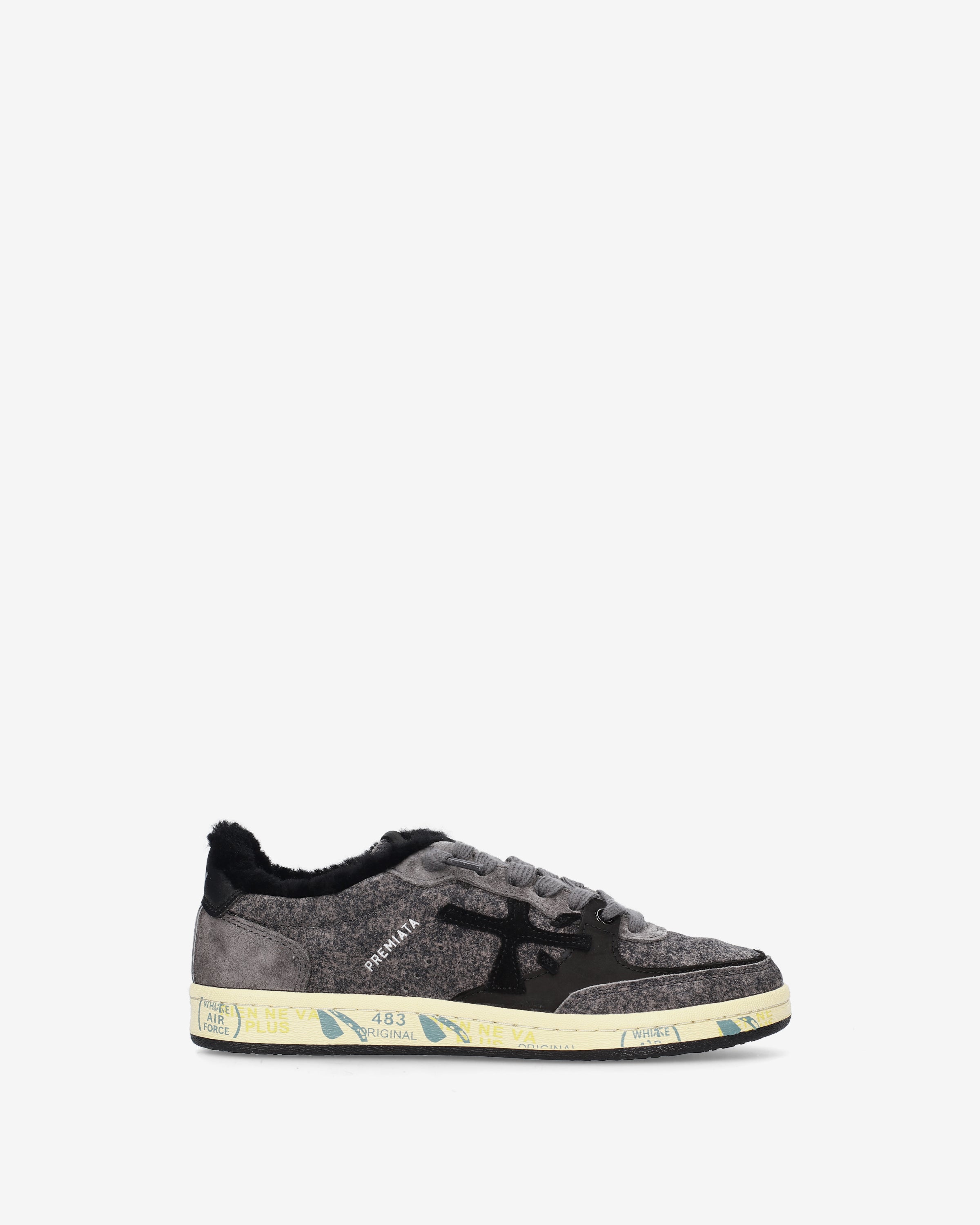 premiata-bskt-clayd-8713m-sneaker-grey-suede-used-look image 1