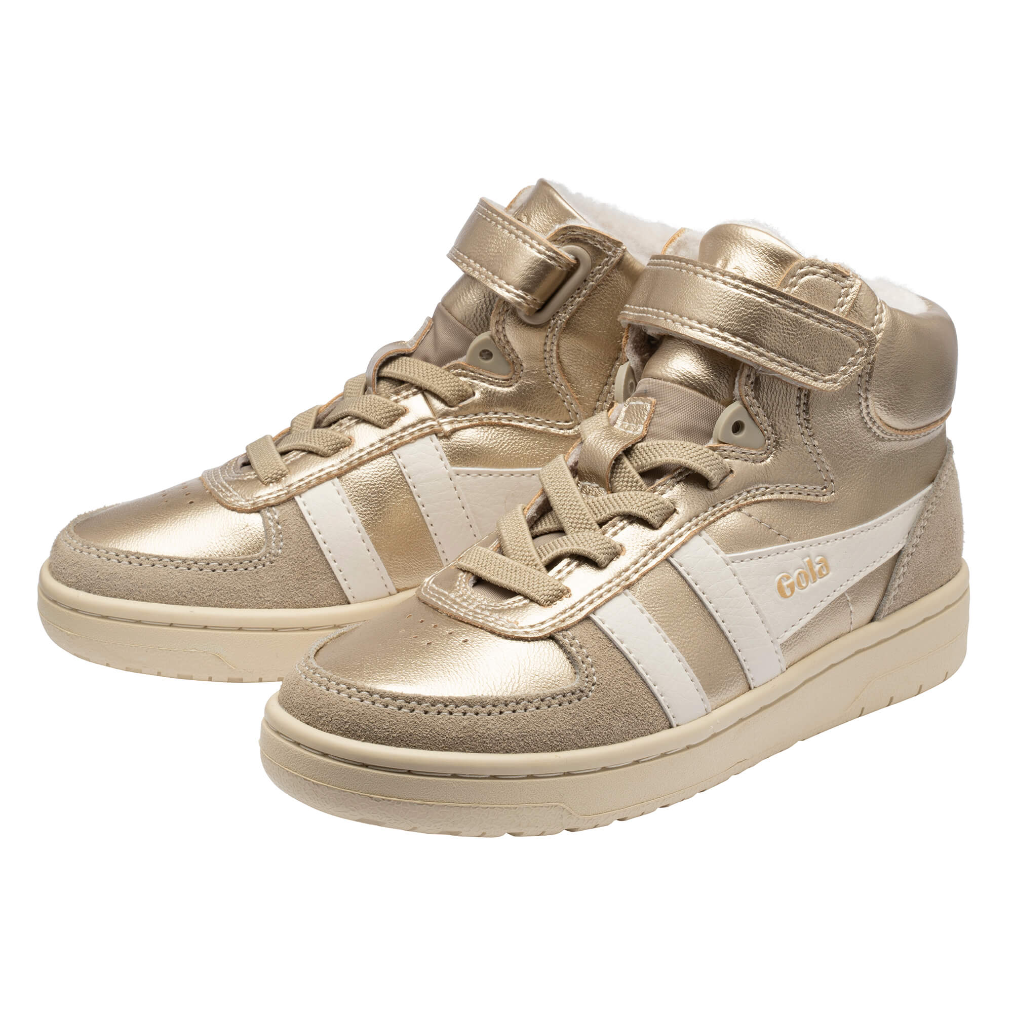 gola-talon-glimmer-kinder-high-top-sneaker-gold-metallic image 3