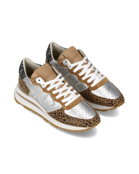 philippe-model-tropez-haute-sneaker-damen-silber-animal-print image 5
