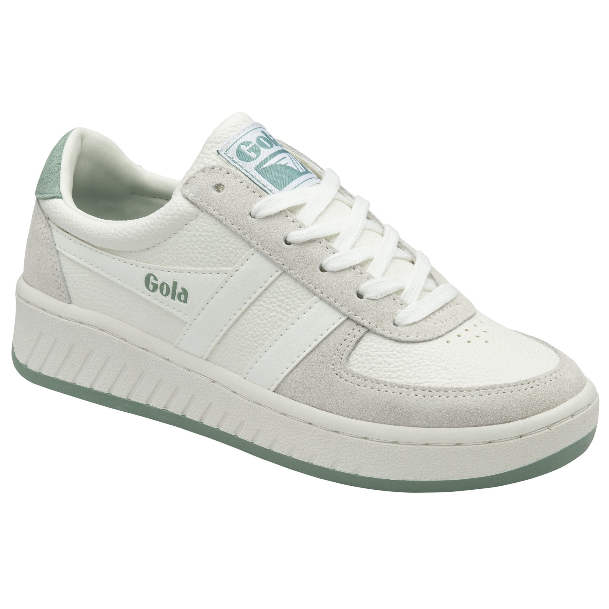 gola-grandslam-88-damen-sneaker-court-white-sneaker-aus-recyceltem-pu-mit-gr-nen image 2