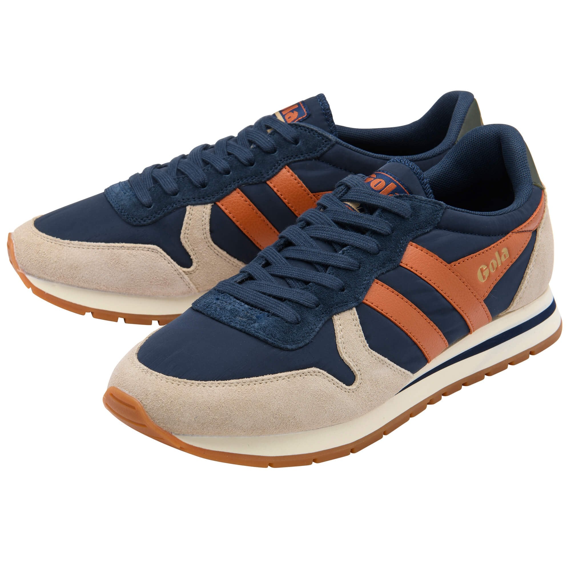 gola-daytona-chute-turnschuh-f-r-herren-marineblau-beige-orange image 3