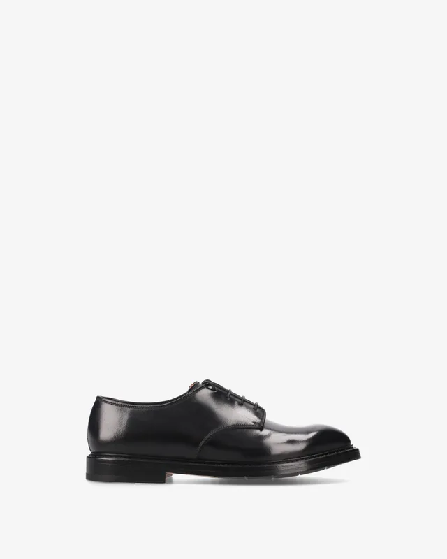 premiata-derby-schuhe-herren-schwarz-leder-made-in-italy image 1