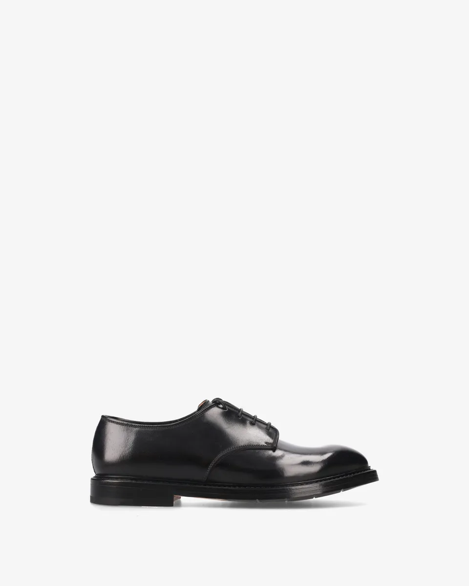 premiata-derby-schuhe-herren-schwarz-leder-made-in-italy image 1