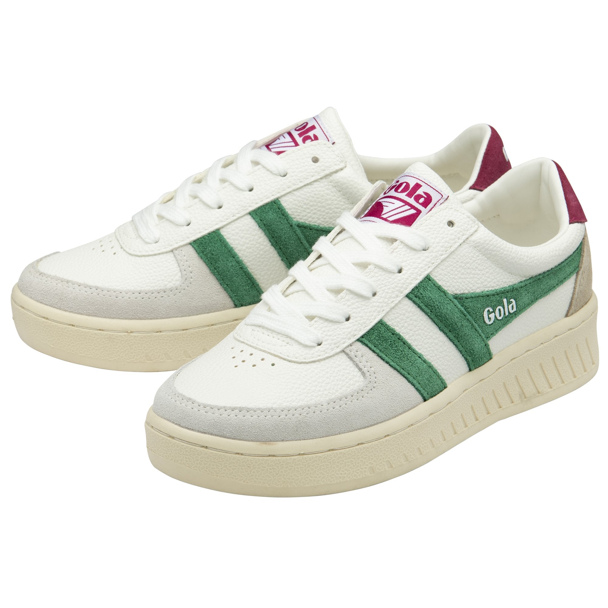 gola-grandslam-trident-damen-sneaker-wei-smaragdgr-n-kirschrot image 3