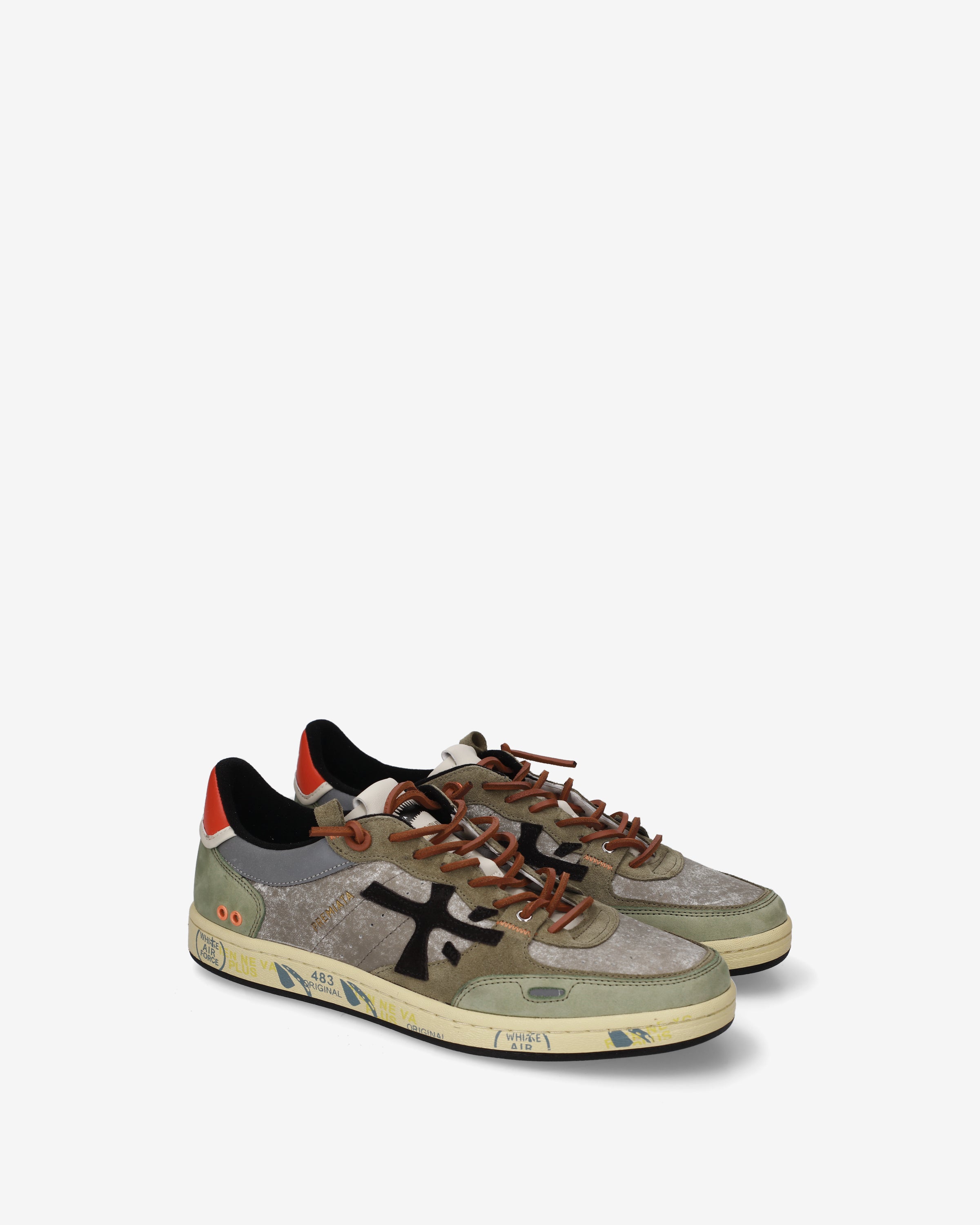premiata-bskt-clay-7845-herren-sneaker-sage-grey image 2