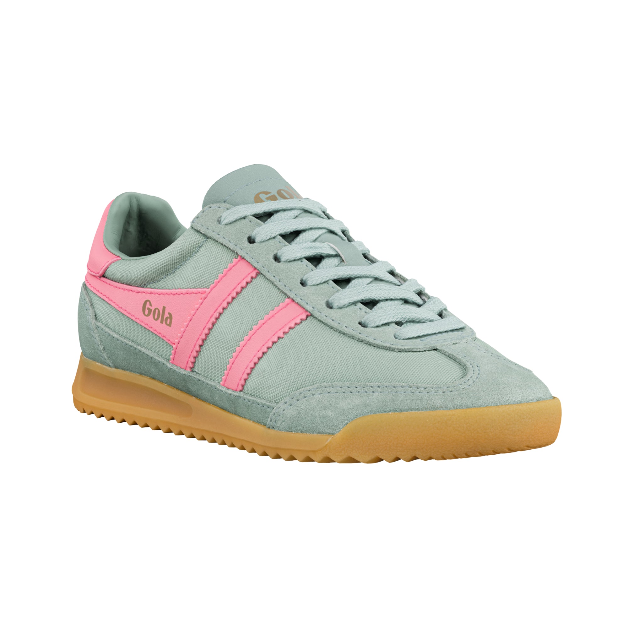 gola-tornado-sneaker-f-r-damen-gr-n-nylon-neonpink image 2