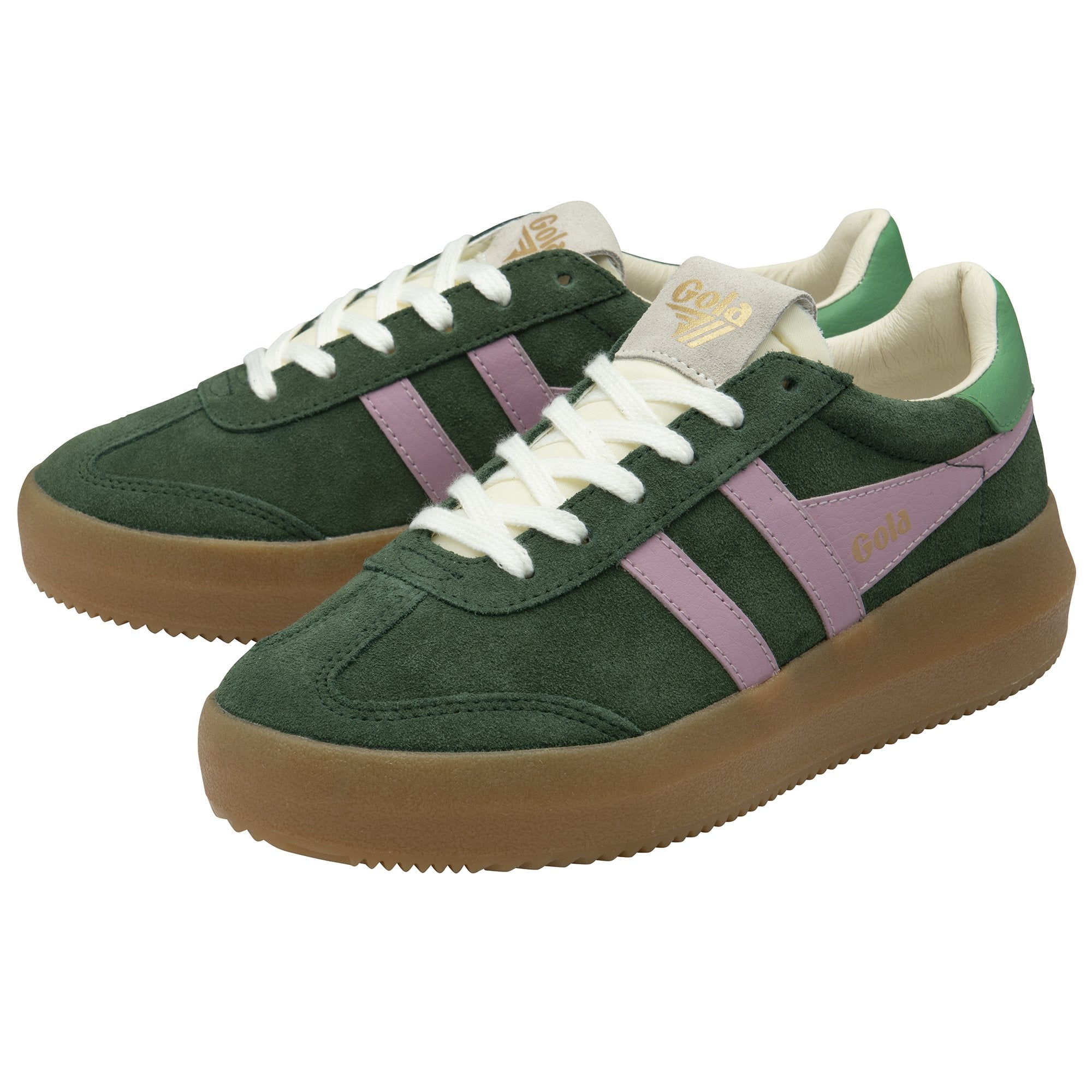 gola-athena-damen-sneaker-plateau-wildleder-evergreen image 3