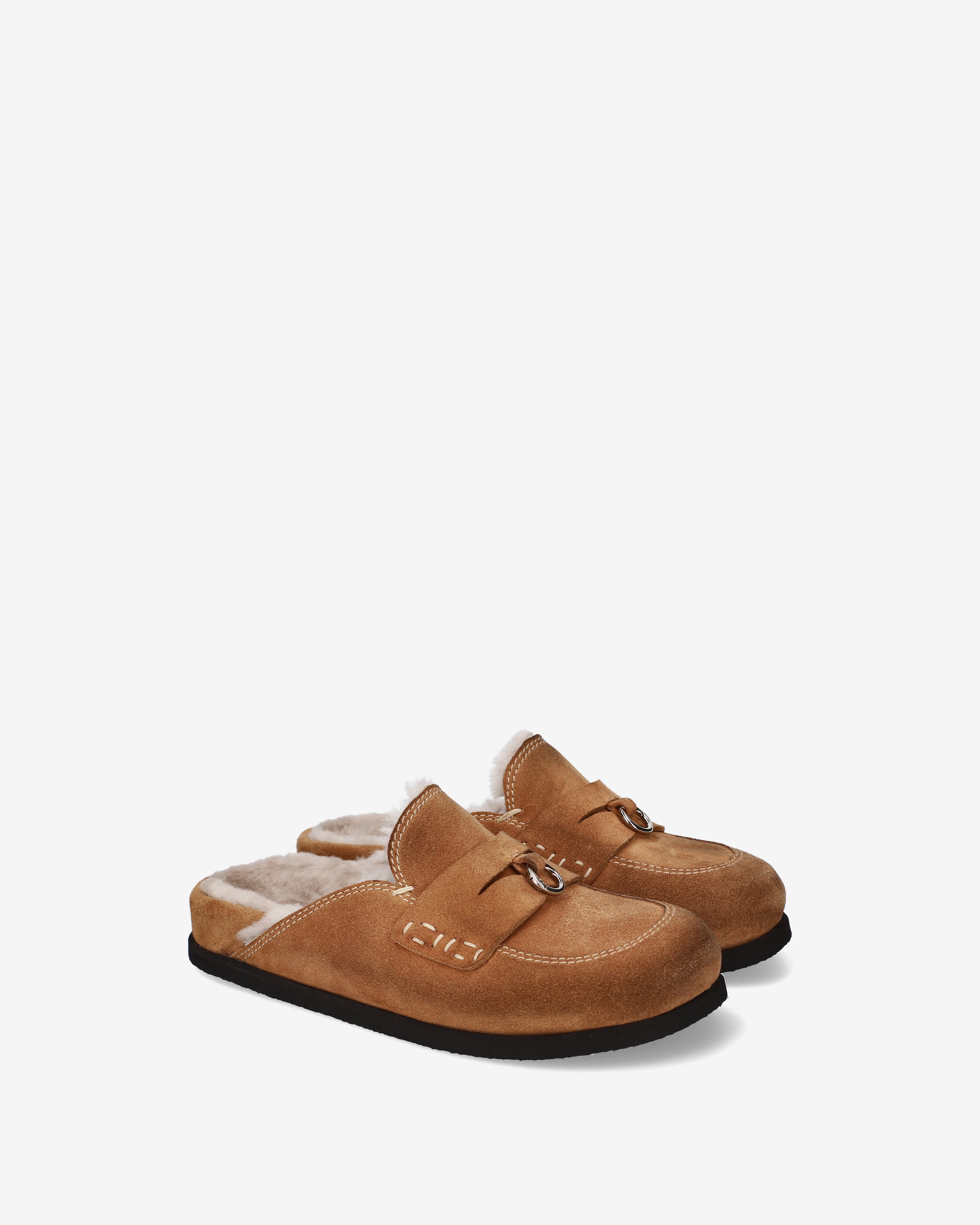 premiata-mules-shearling-damen-tan-crosta image 2