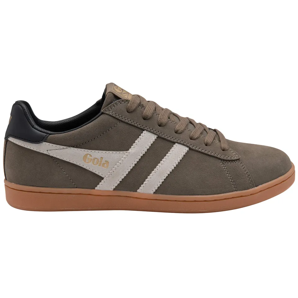 gola-equipe-ii-suede-sneaker-f-r-herren-moosgr-n-creme image 1