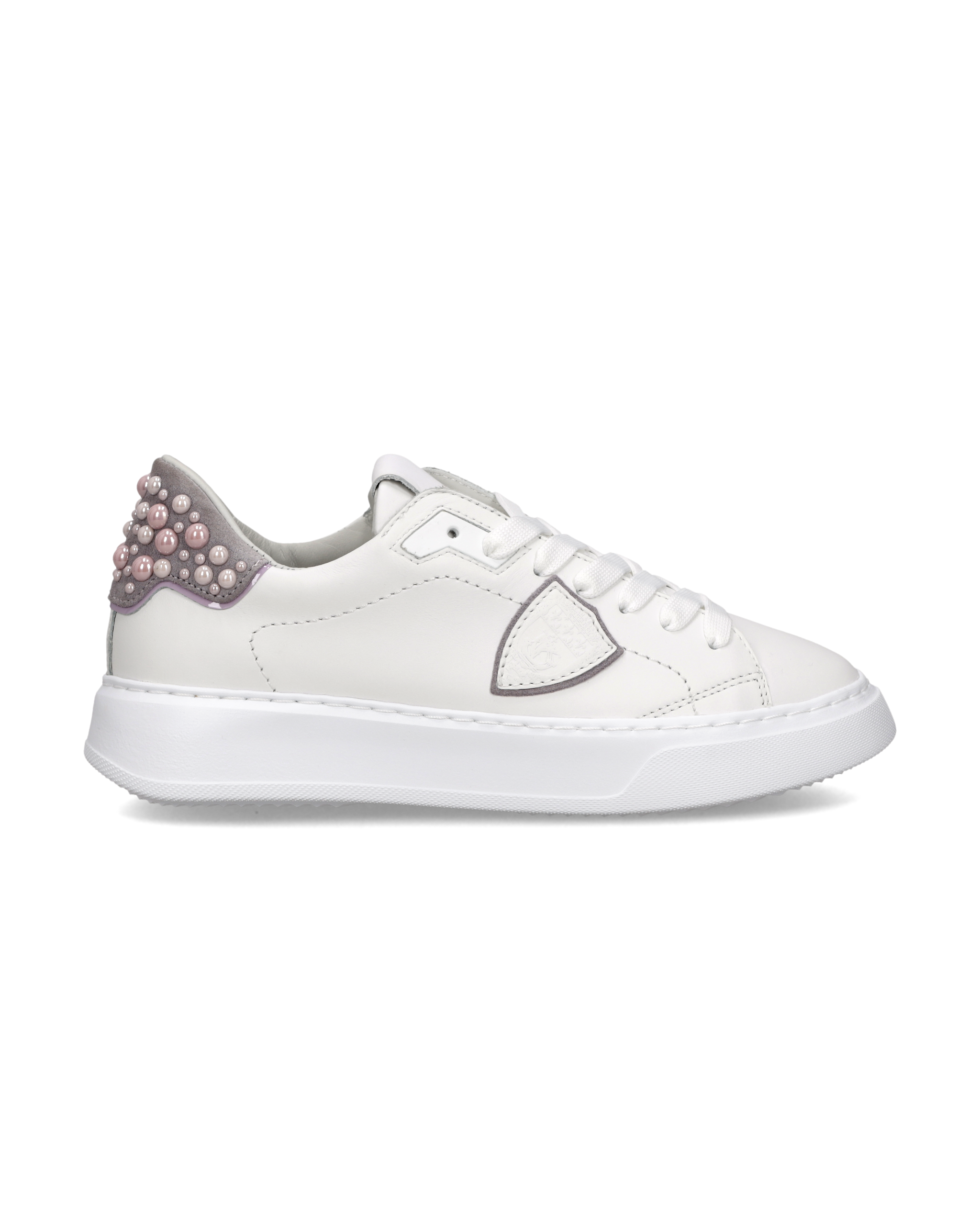 philippe-model-temple-sneaker-damen-wei-rosa-mit-perlen image 1