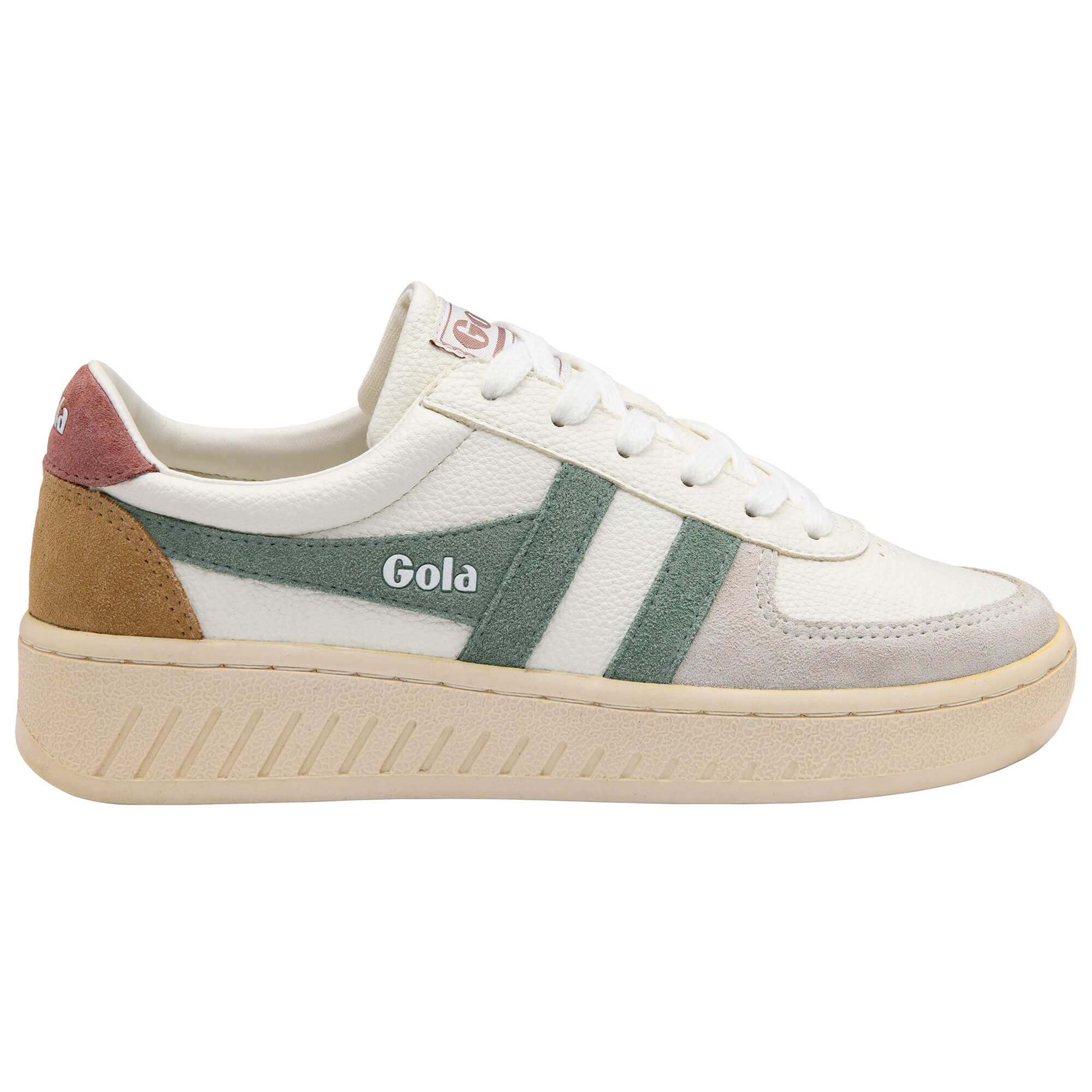 gola-grandslam-trident-damen-sneaker-wei-green-mist-brownrose image 1