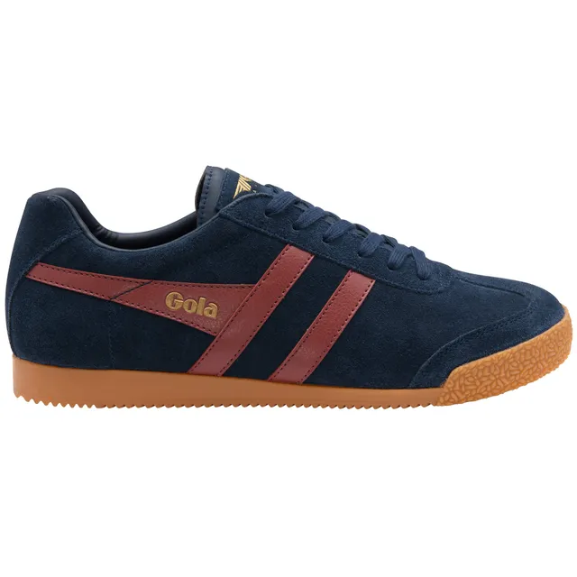 gola-harrier-herren-sneaker-aus-wildleder-navy-rot-ocker image 1