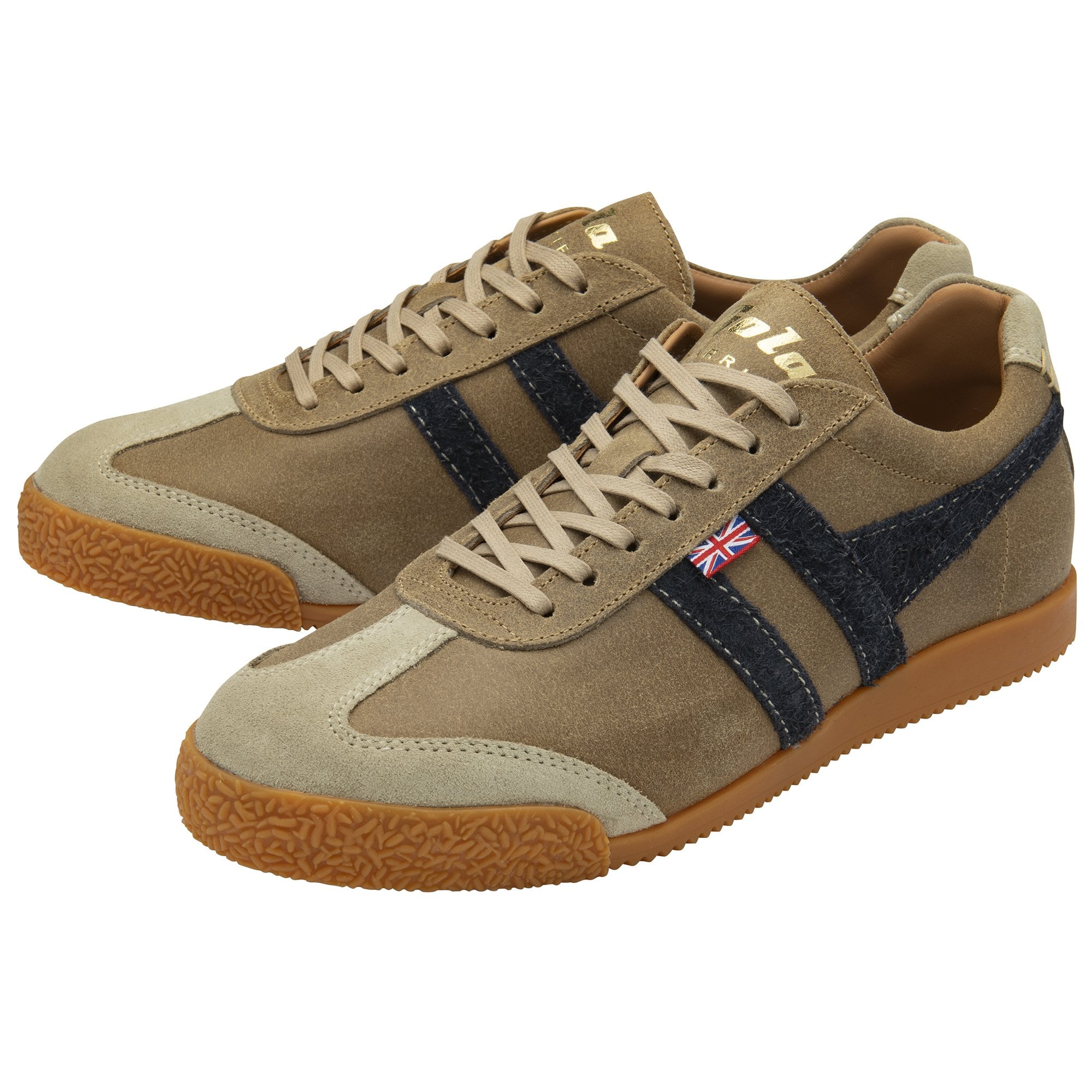 gola-harrier-knightsbridge-herren-trainer-gewachstes-wildleder-steingrau-made-in image 3