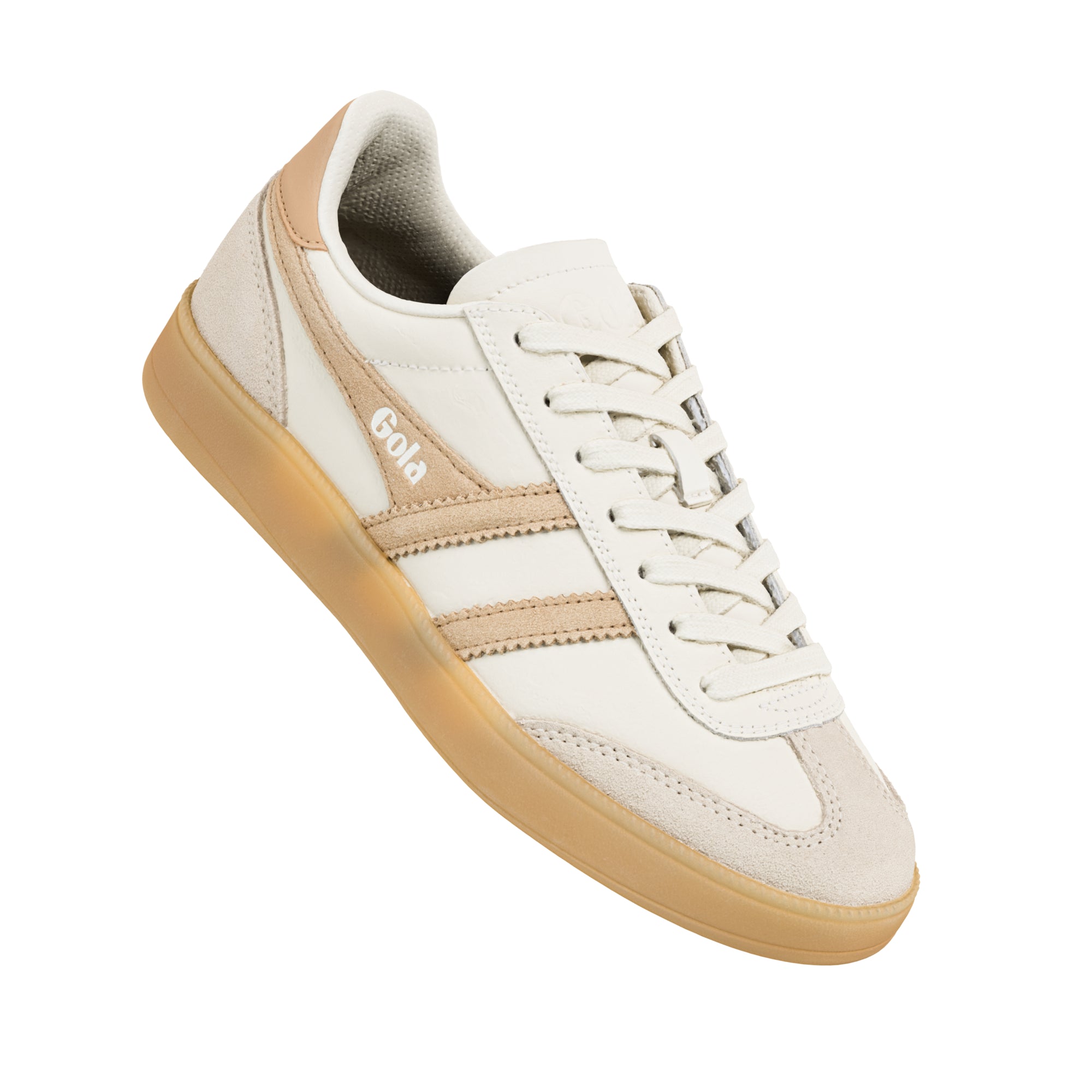 gola-viper-leather-damen-sneaker-off-white-elfenbein-karamell image 5