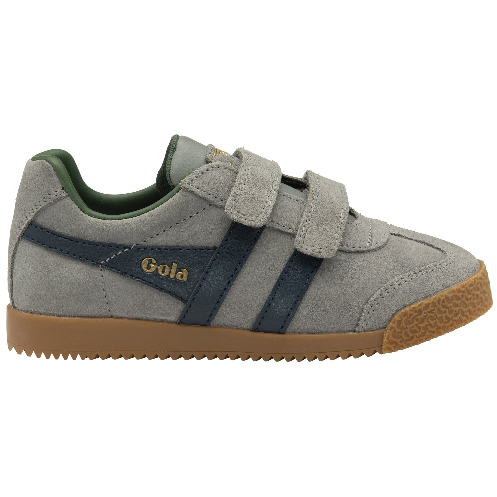 gola-harrier-strap-kinder-sneaker-zementgrau-wildleder-klett image 1