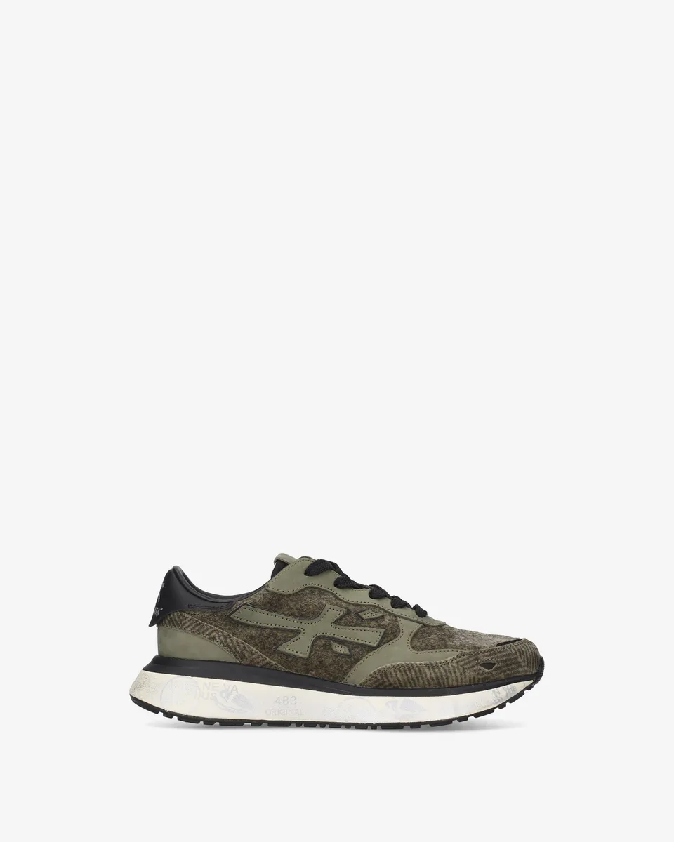 premiata-lauryn-8550-sneaker-damen-olive-used-look image 1