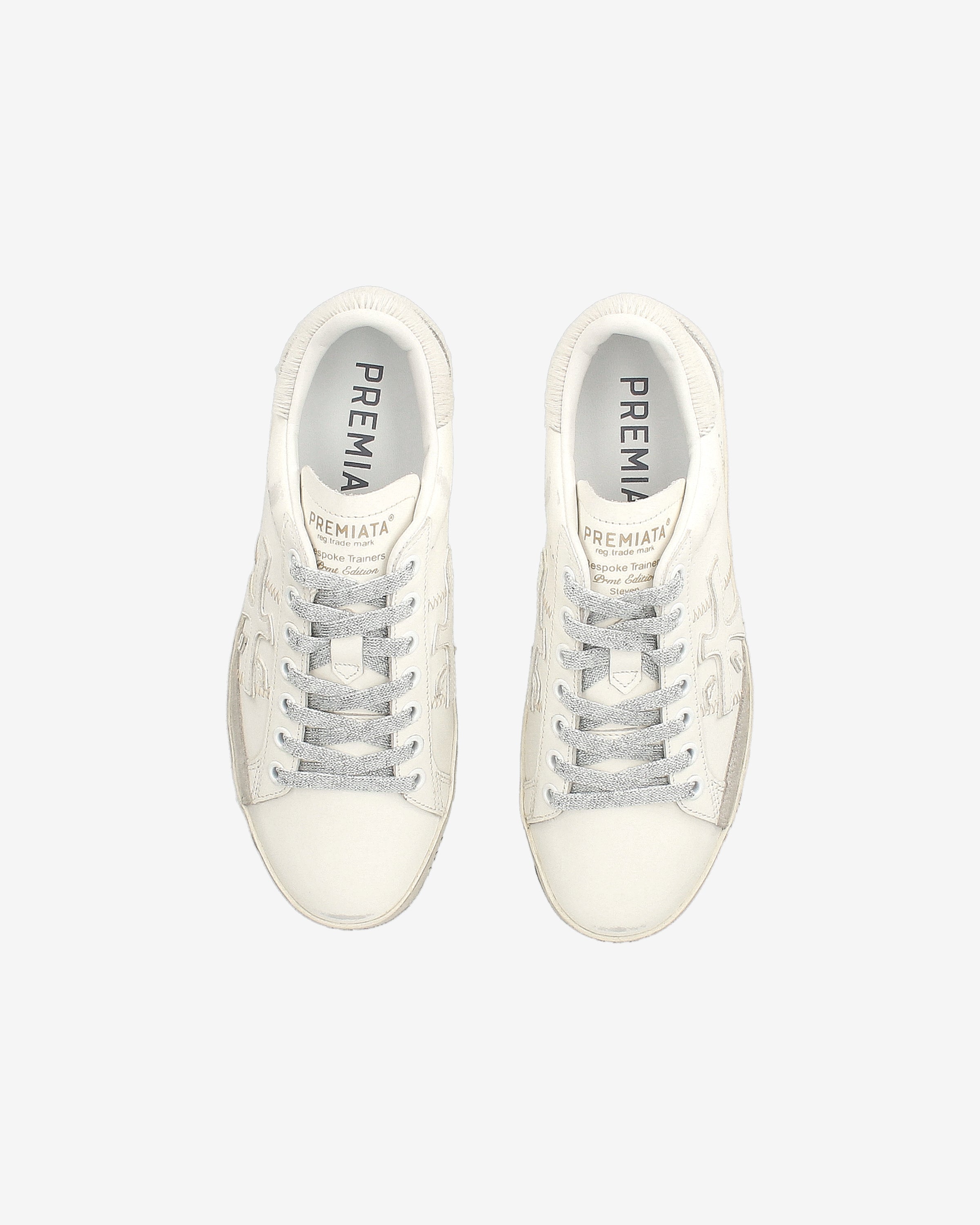premiata-stevend-7608-sneaker-panna-wei-leder-suede-mit-gold-und-animalier-logo image 6