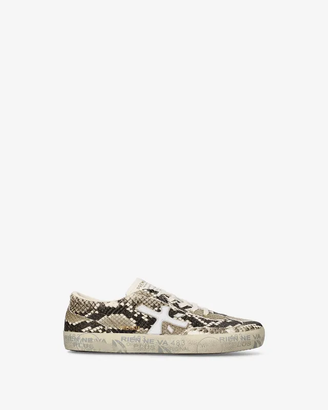 premiata-davidd-8099-sneaker-animalier-beige-schwarz image 1