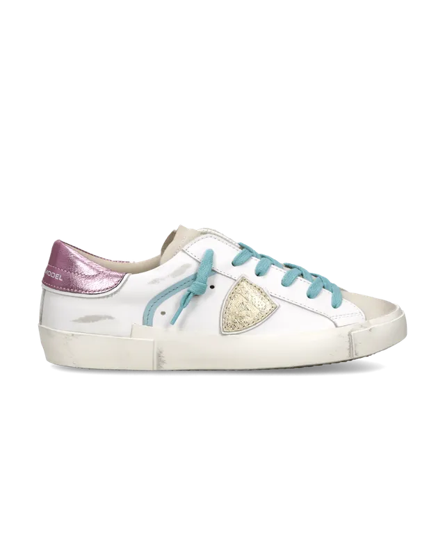 philippe-model-prsx-damen-sneaker-wei-fuchsia-hellblau image 1